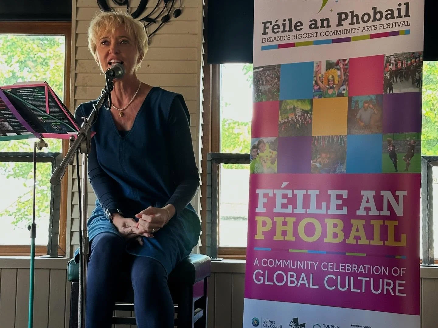 Liz at the West Belfast Festival in Aug 2025