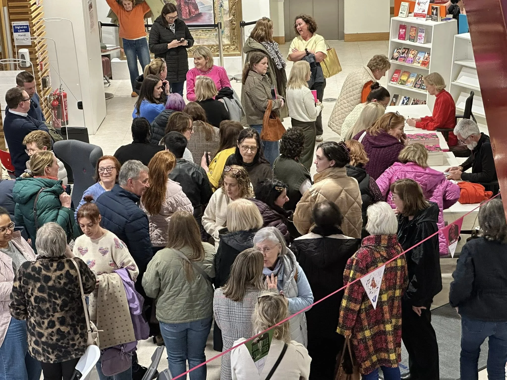 The signing queue at Carrickphierish Library, Waterford City