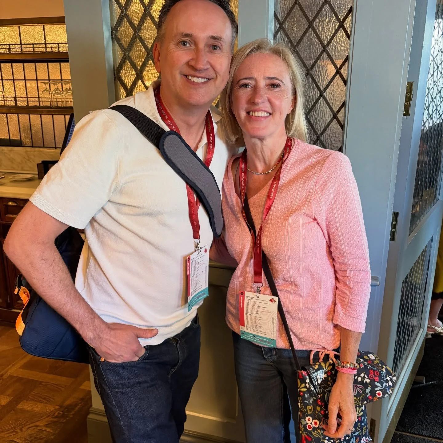 Liz with John Marrs in the Old Swan, Harrogate