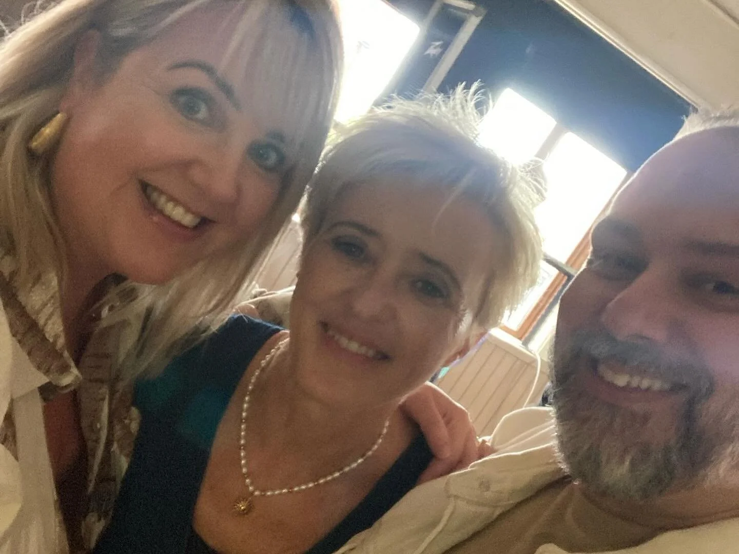 Liz with old friends Maureen and Tom Scullion at The Rock bar