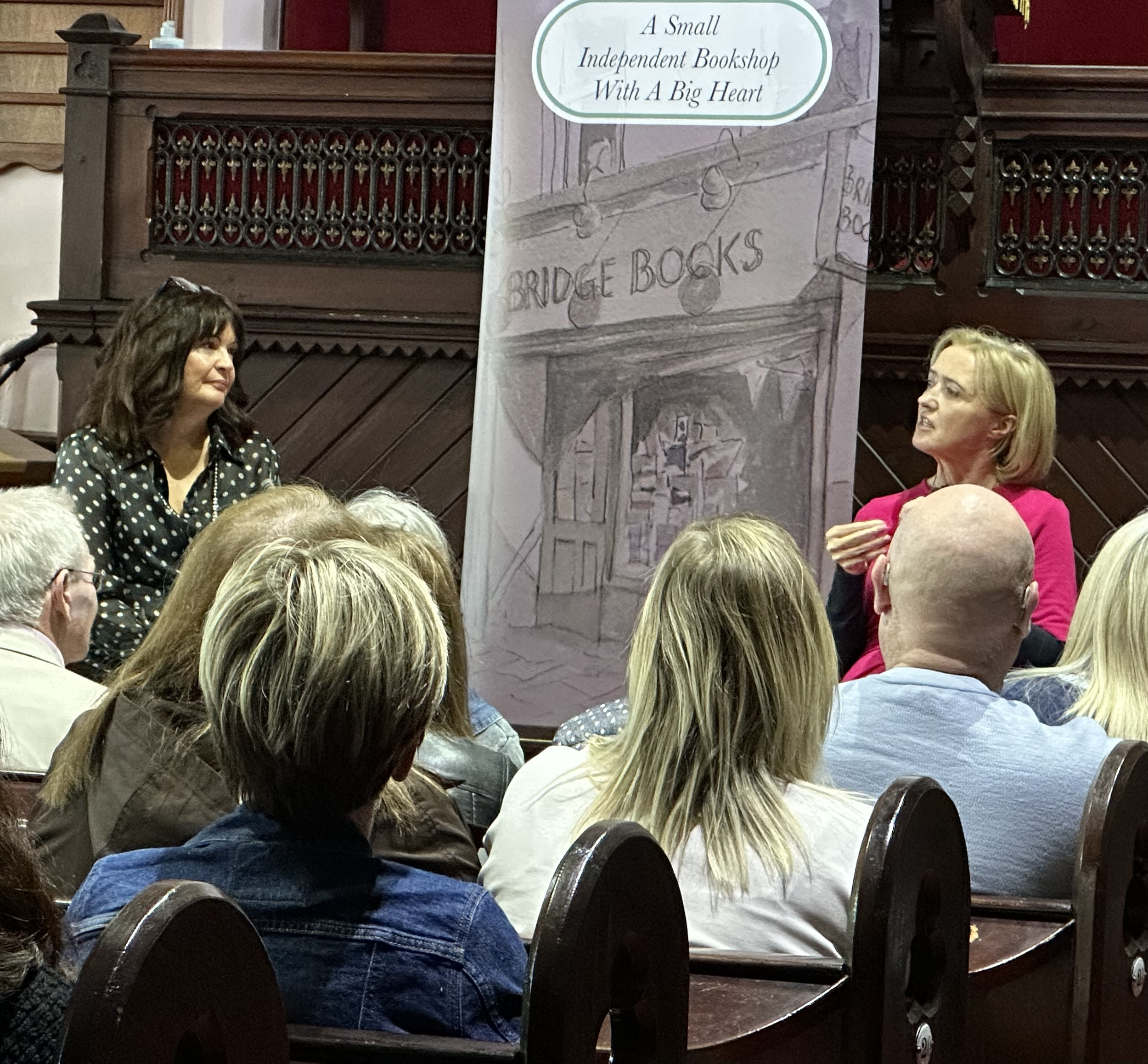 On stage with Sharon Dempsey in Dromore