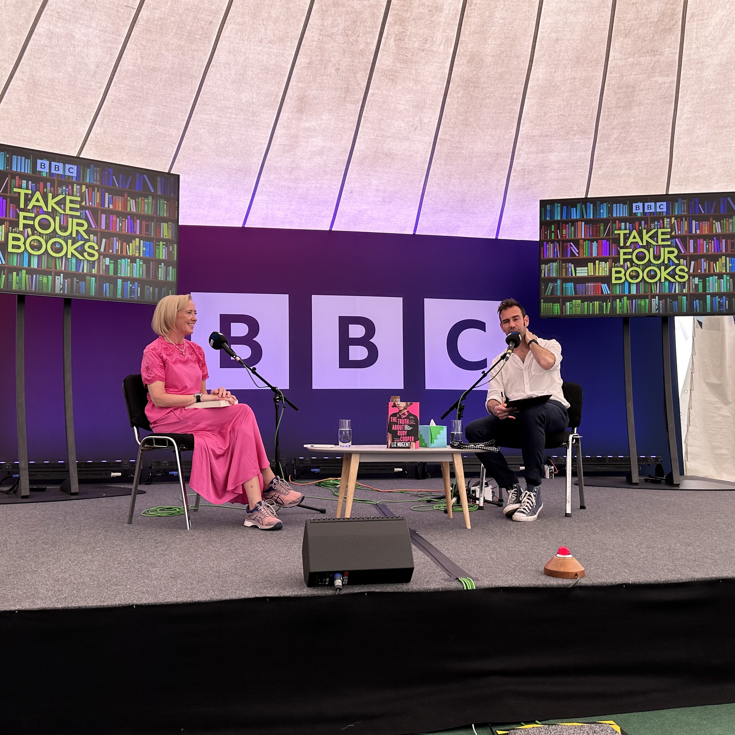 Liz's final event at Hay was a live recording for Radio Four
