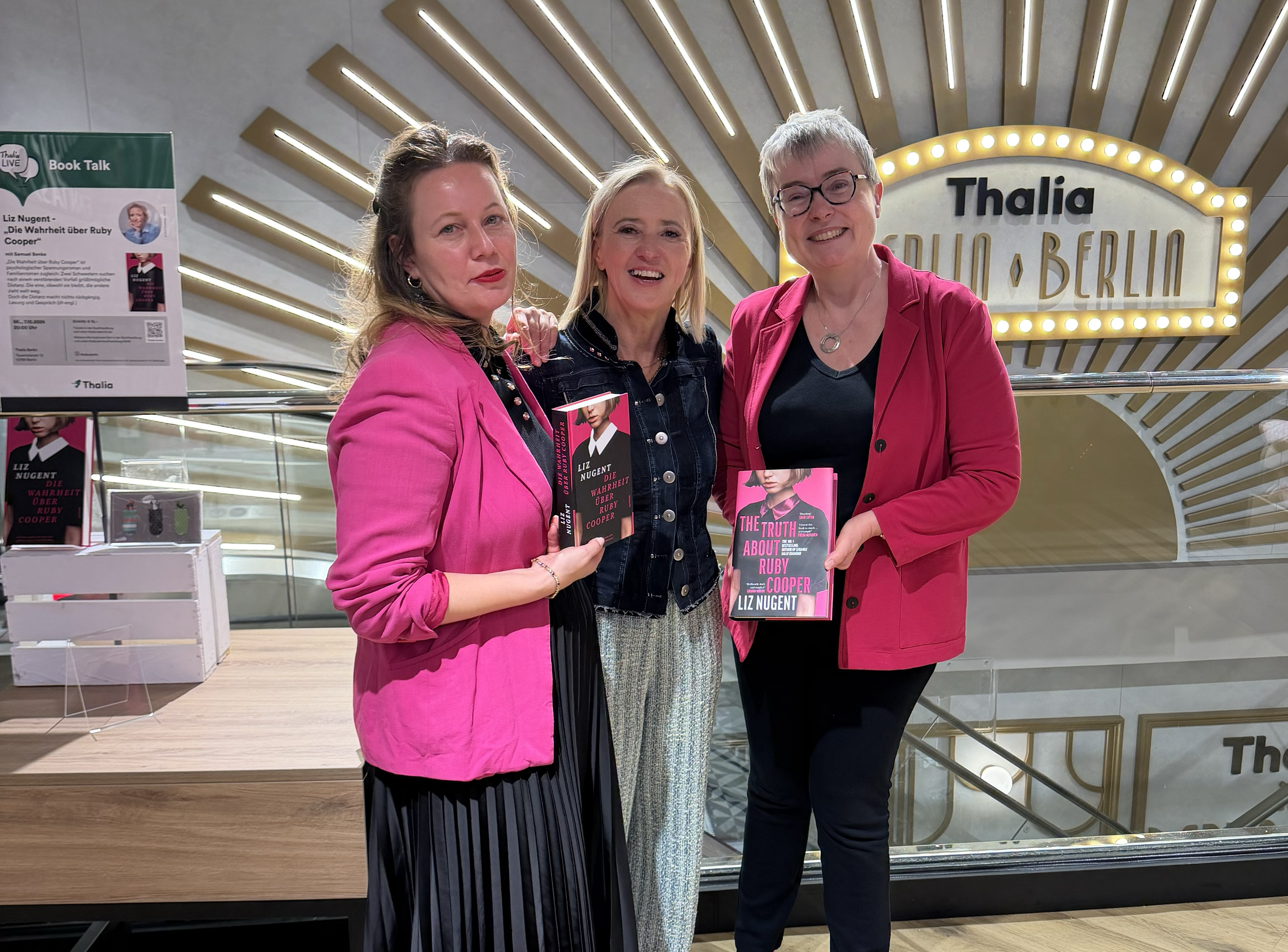 Liz with her German publisher Ulrike von Stenglin of Gutkind Verlag and Irish Ambassador Maeve Collins