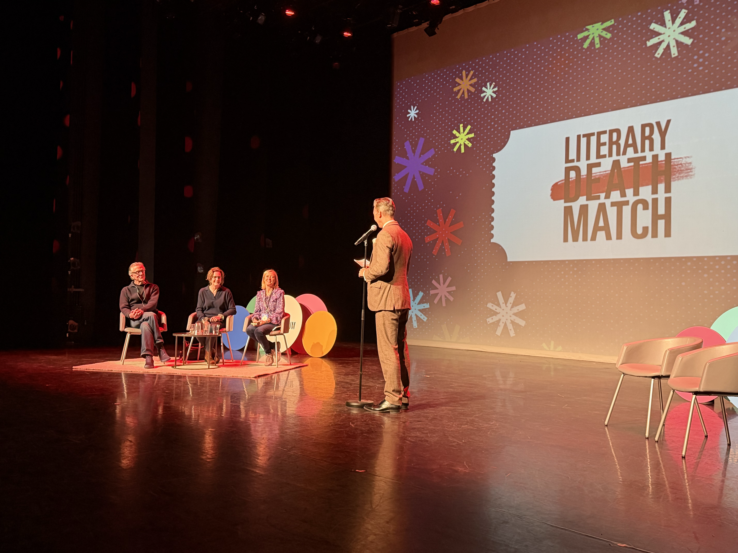 Liz was a judge at the Literary Death Match event in Calgary