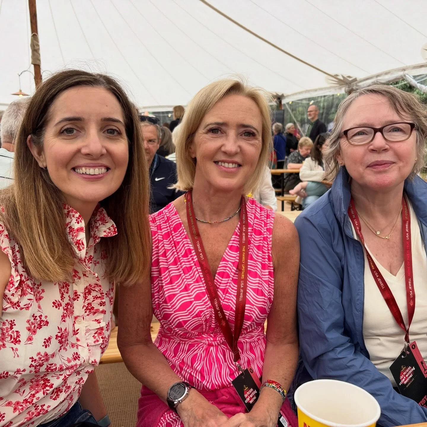 With Jane Casey and Shari Lapena in the Harrogate tent