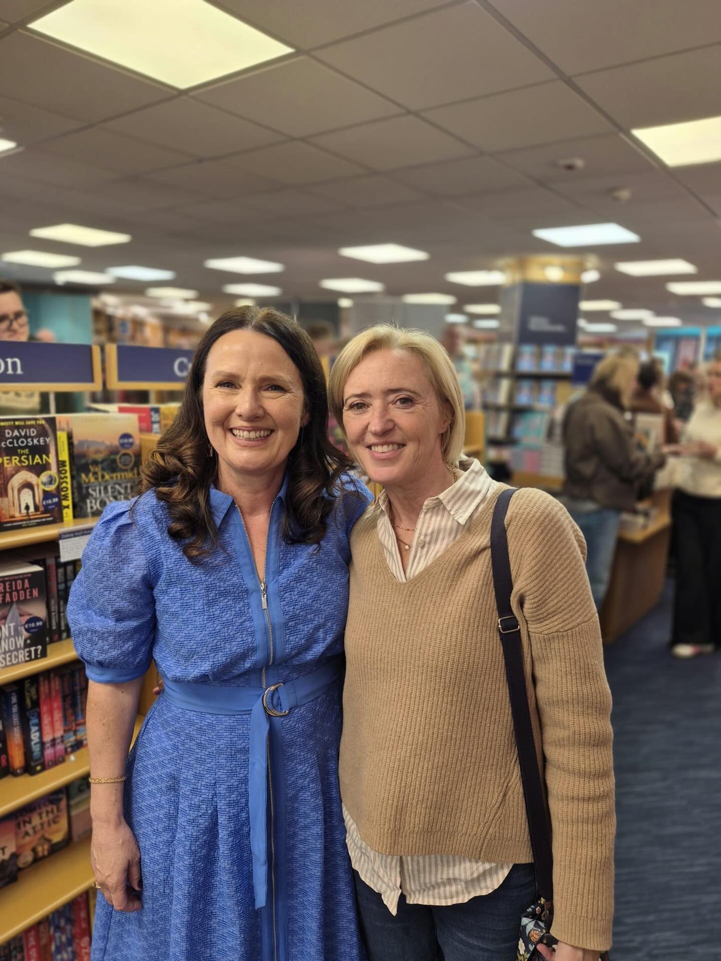 Liz with fellow crime writer Andrea Mara at the launch of Andrea's 'Such A Nice Girl' in May