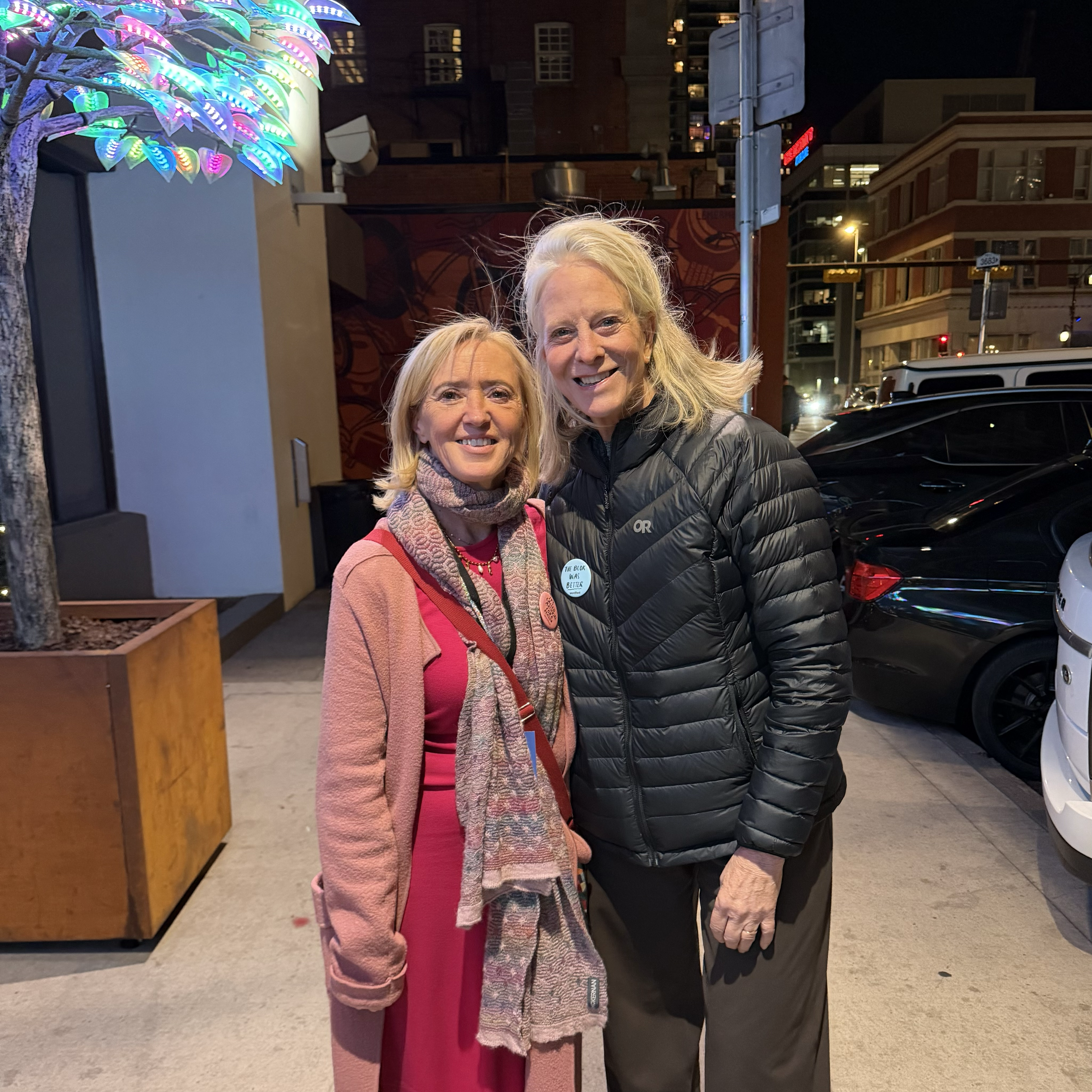 Liz with Bonnie Garmus in Calgary in October