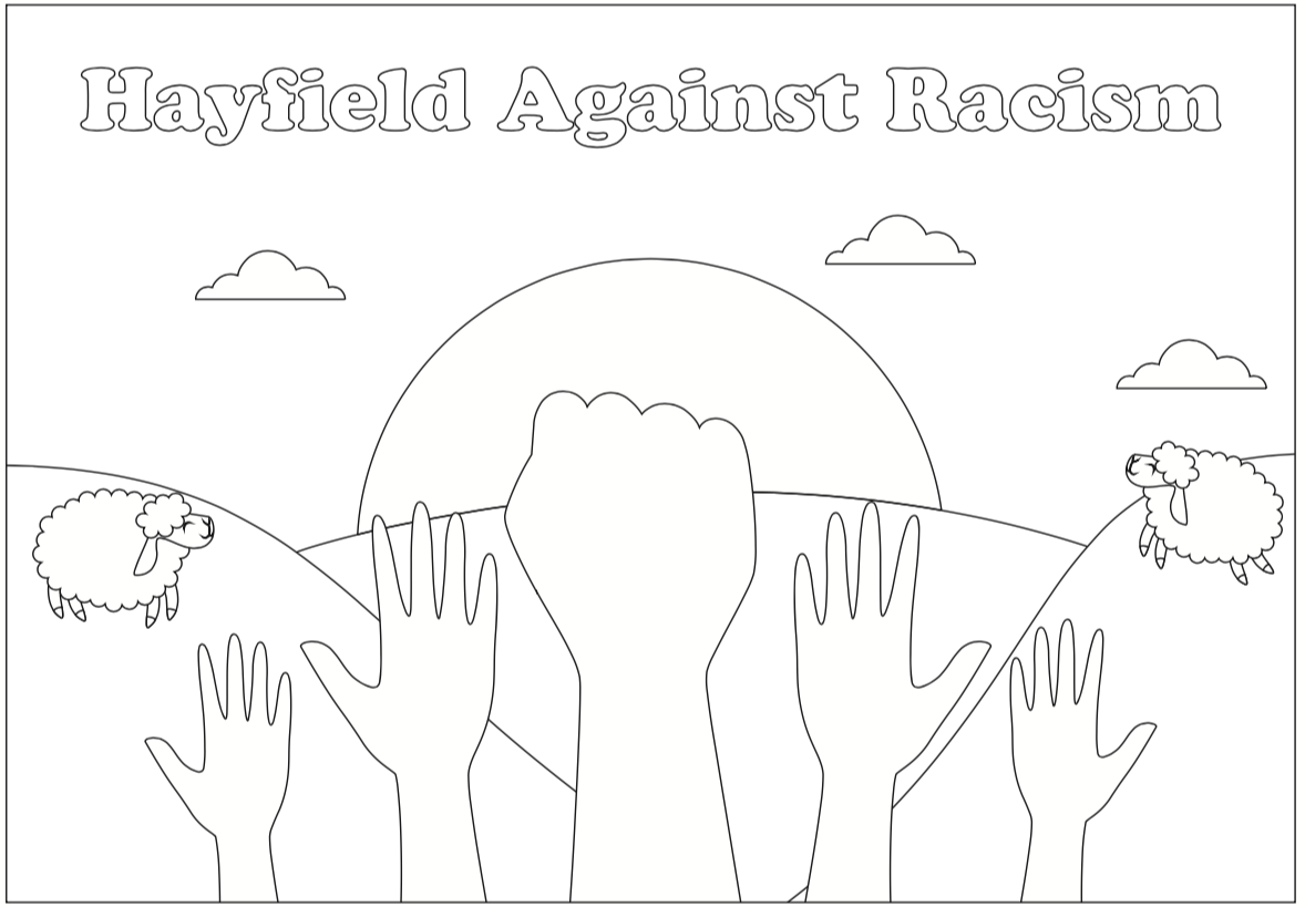 Hayfield Anti-Racism Colouring Sheet