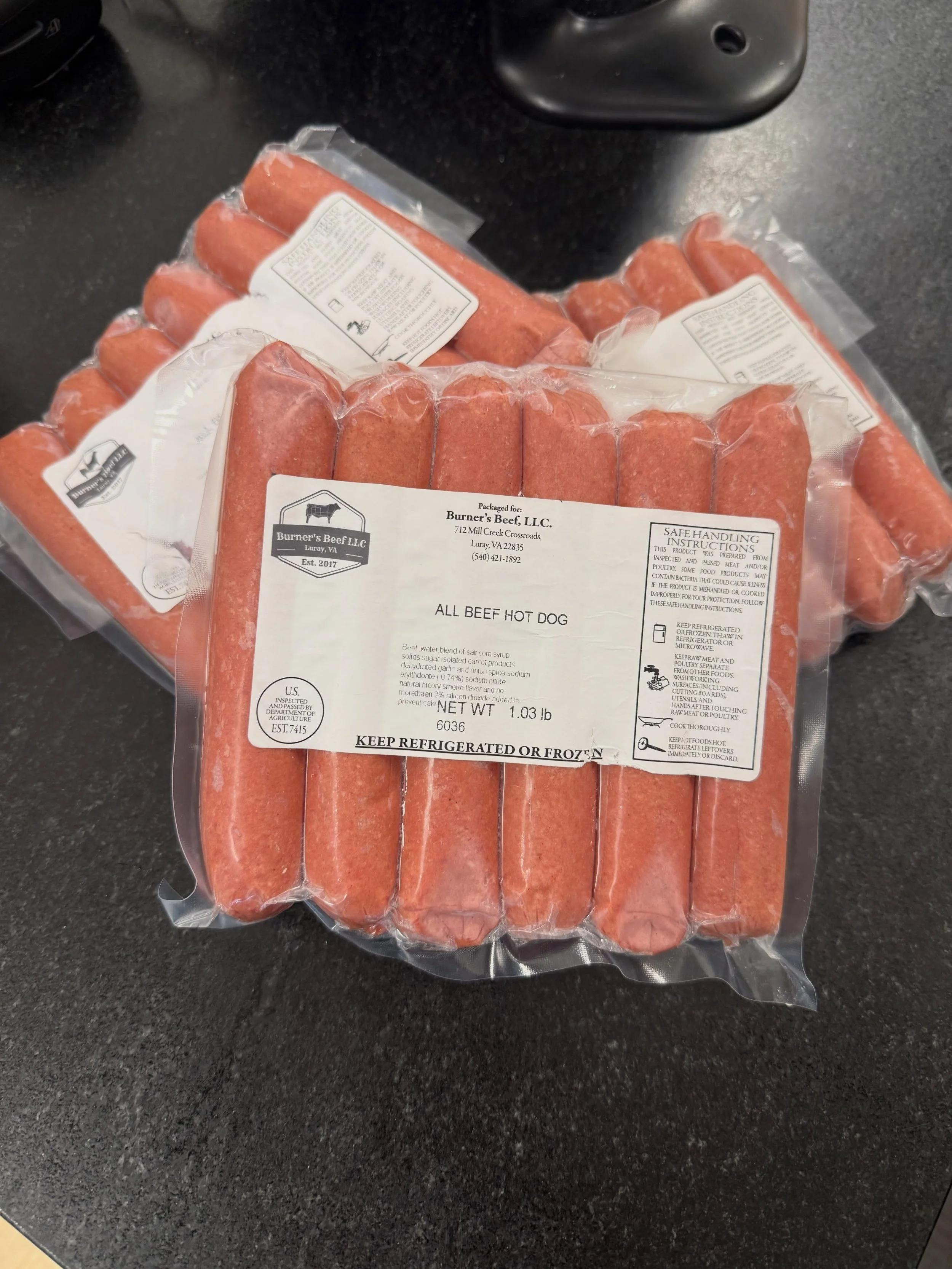 Burners Beef Hot Dogs