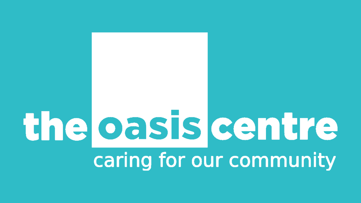 A logo advertising the oasis centre.