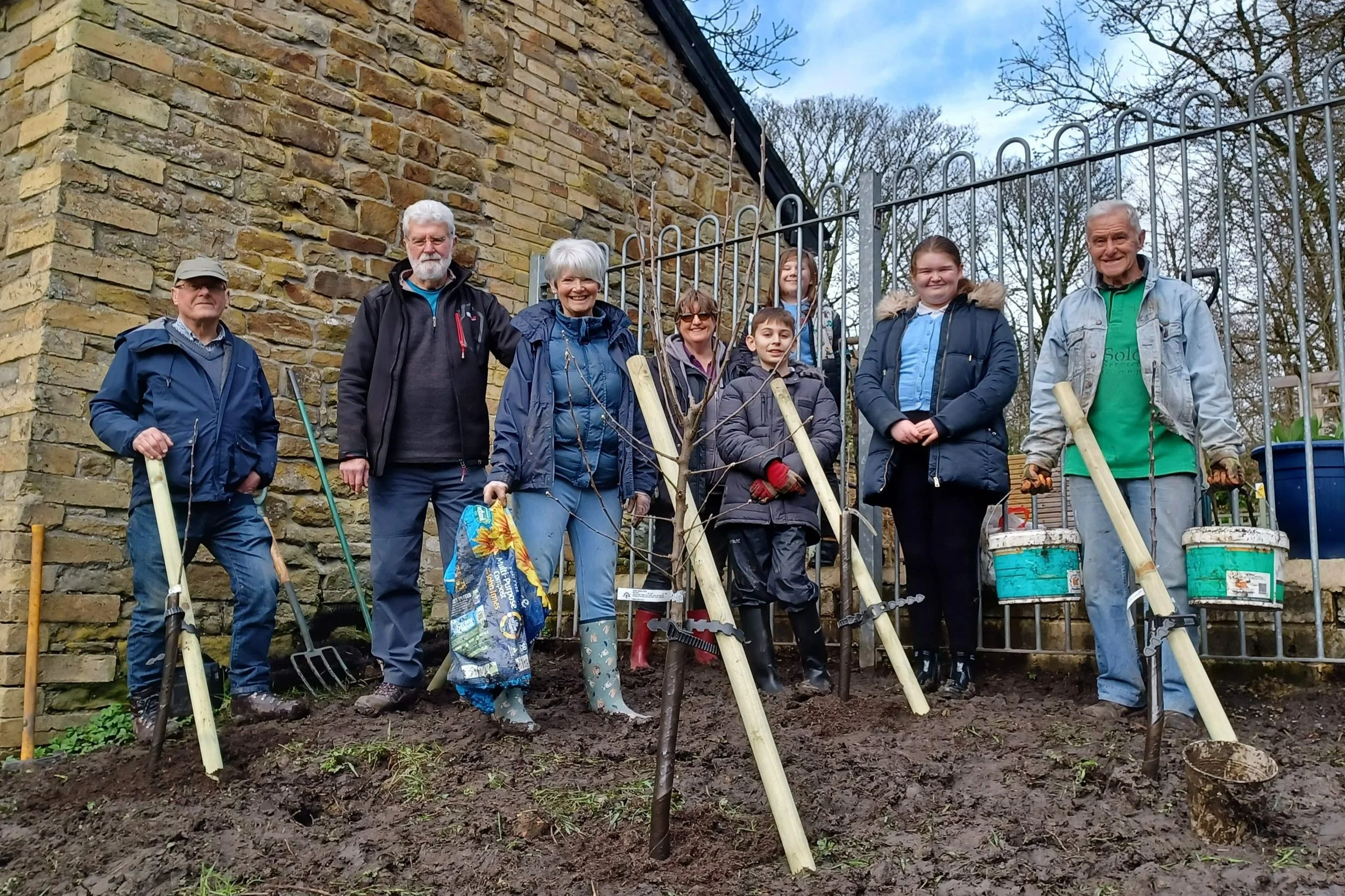 Community Orchard Tree Planting At Bedwellty Park