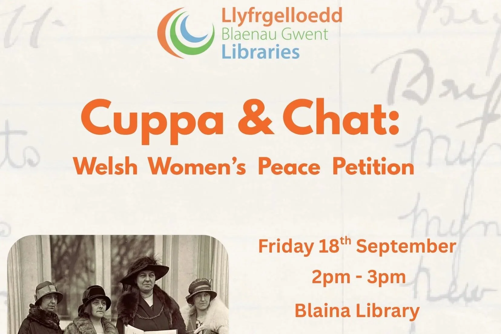 Coffee & Chat: Welsh Women's Peace Petition