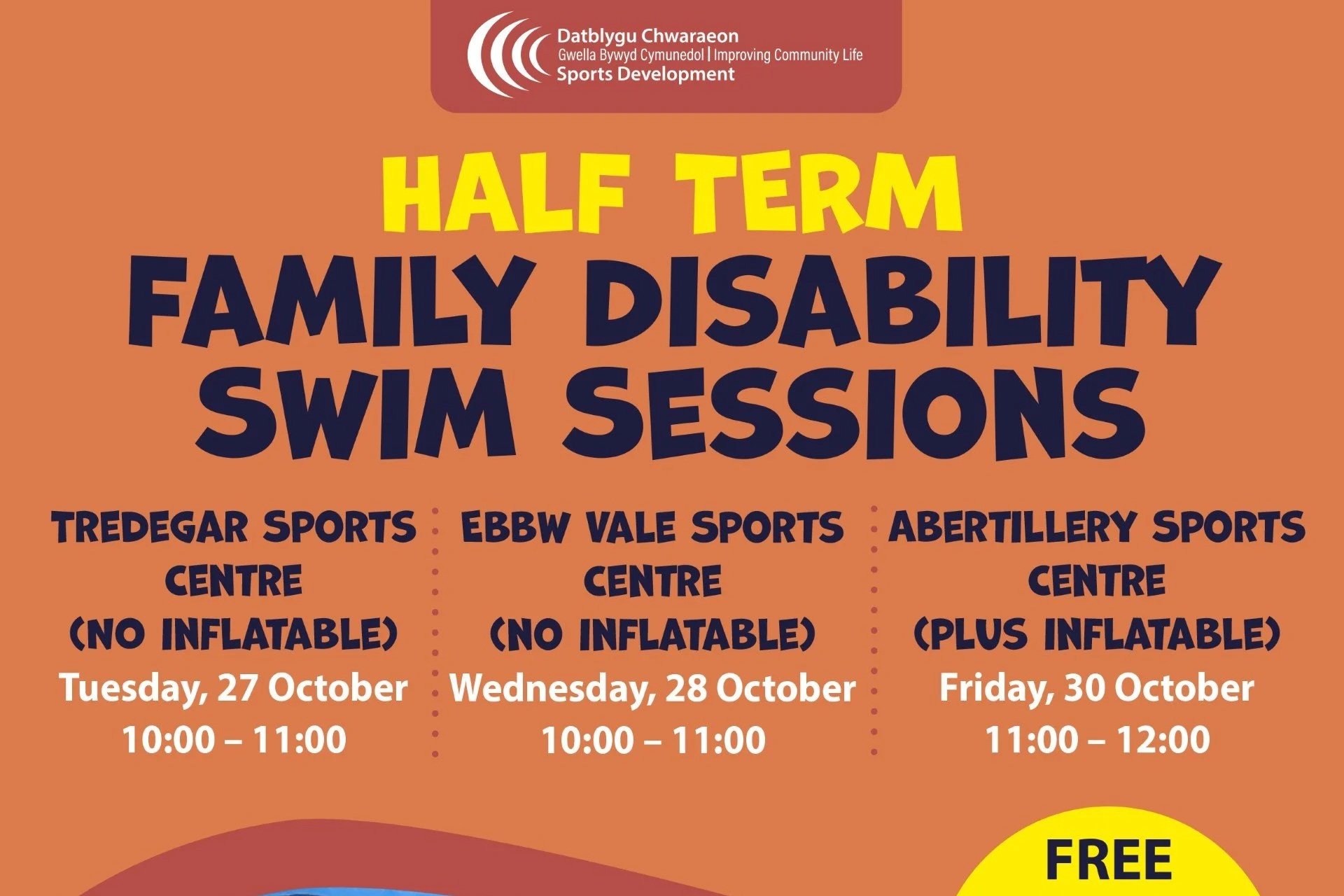 Tredegar Family Disability Swim