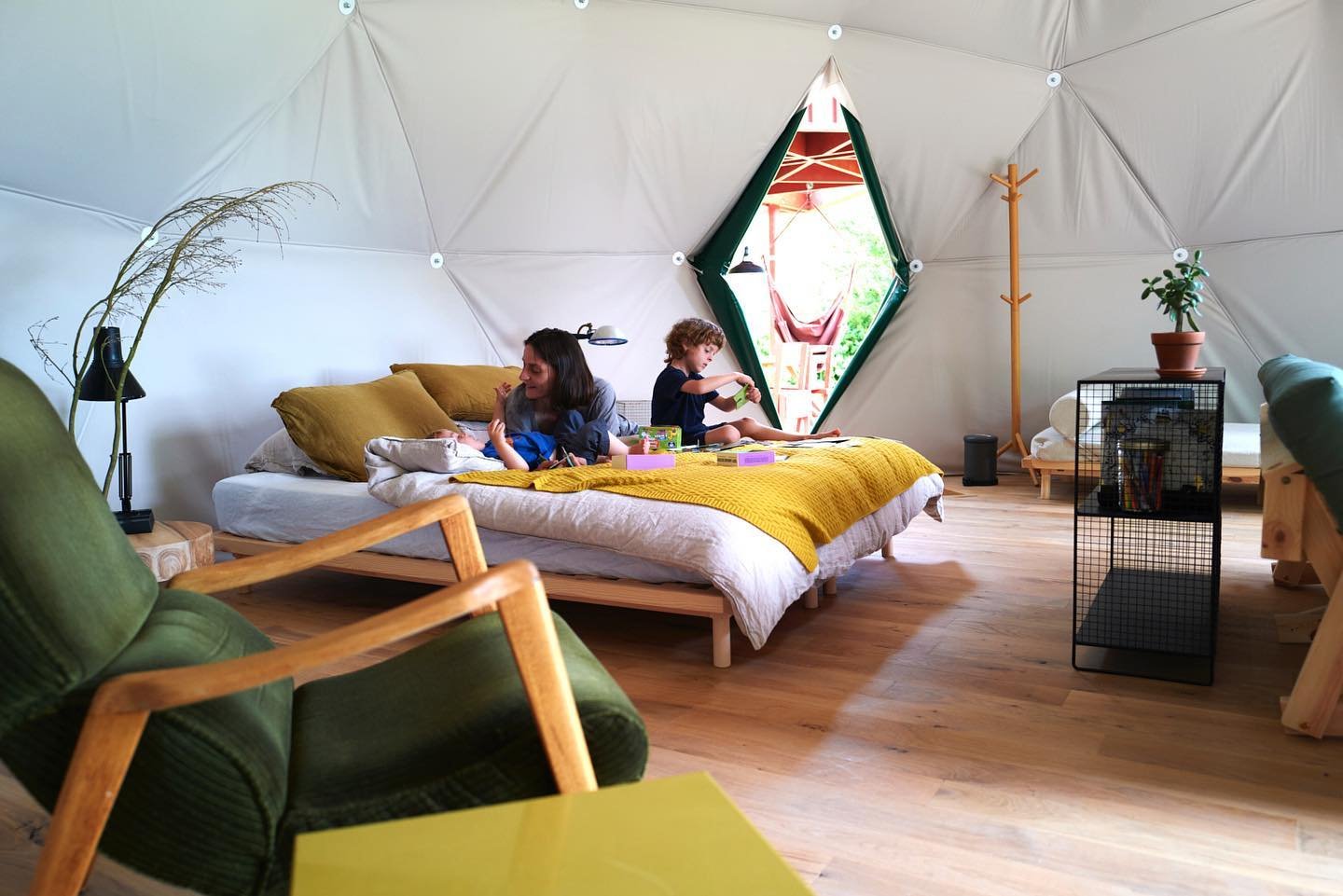 Time to connect in the dome. Camping without the stress. #praktyka #staycation #glamping #glampingdevon #northdevon