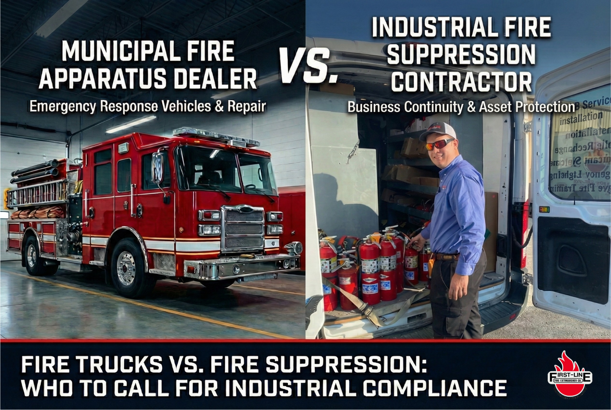 Fire Trucks vs. Fire Suppression: Who to Call for Industrial Compliance