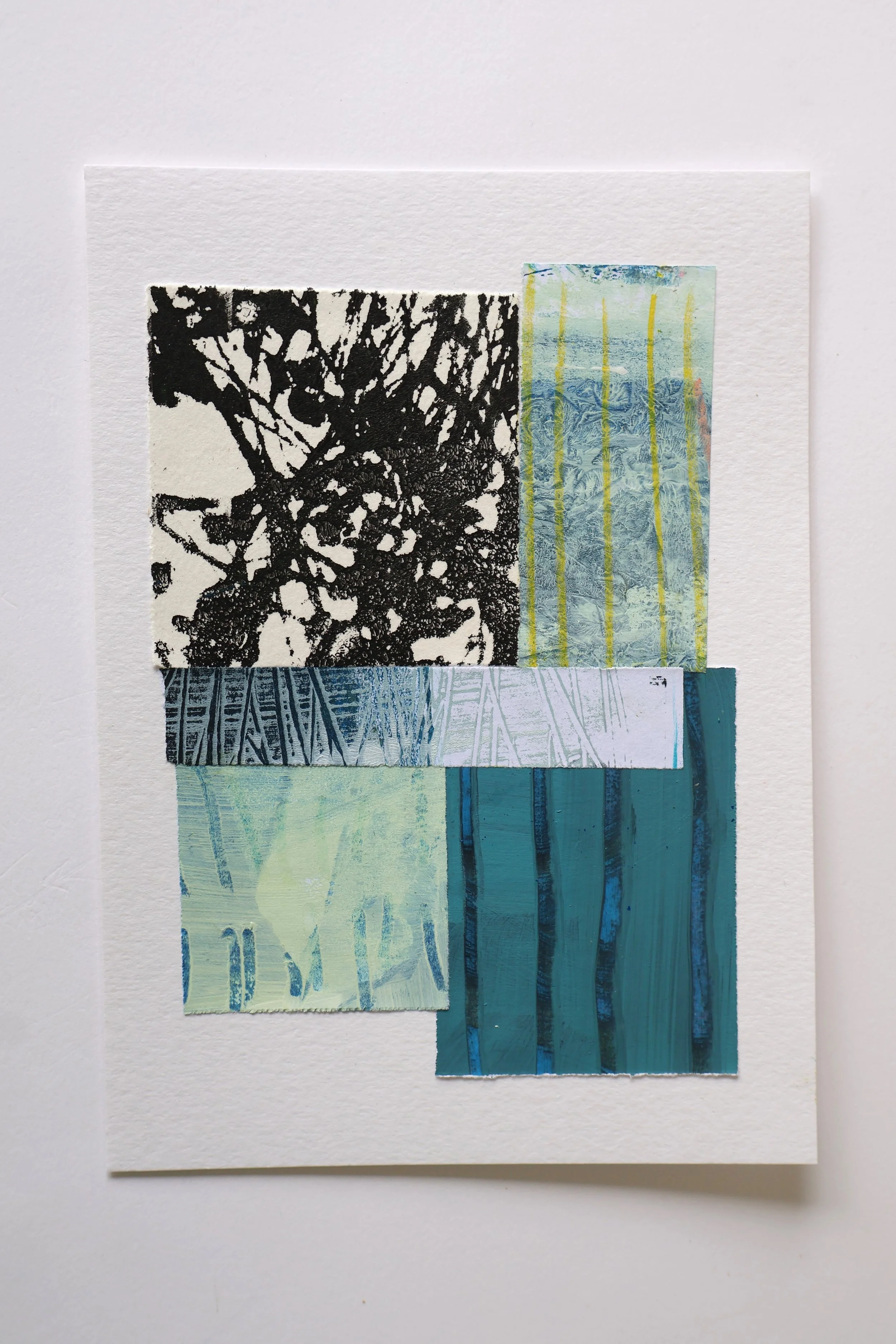 Allotment Studies: Winter - Original collage study on paper