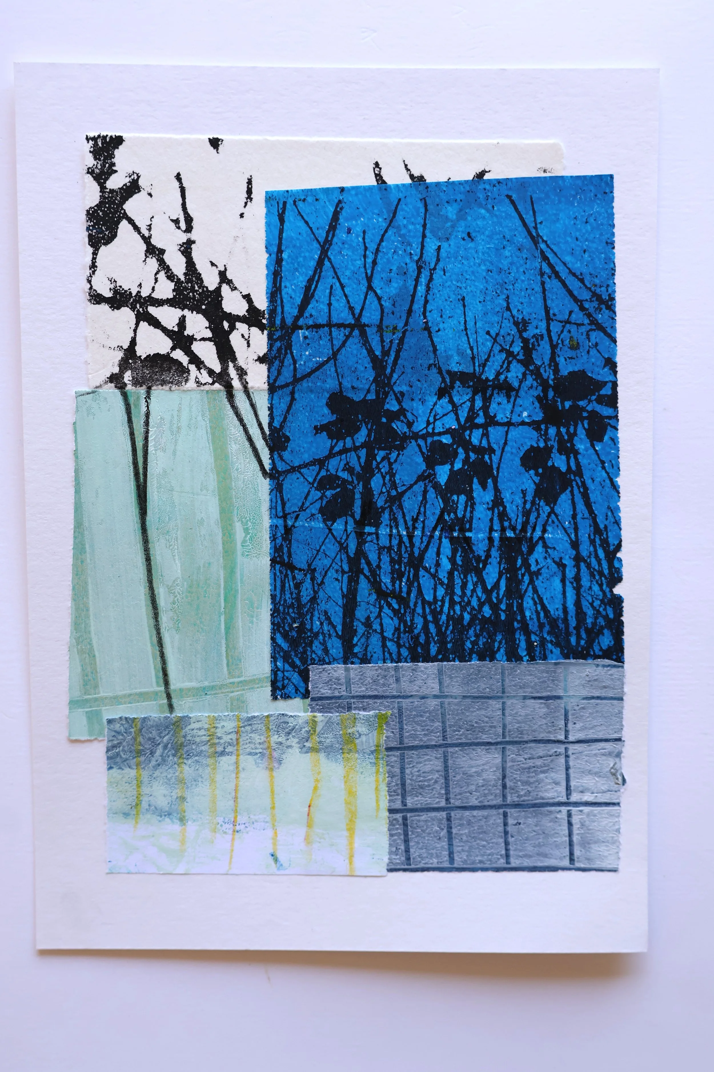 Allotment Studies: Winter - Original collage study on paper