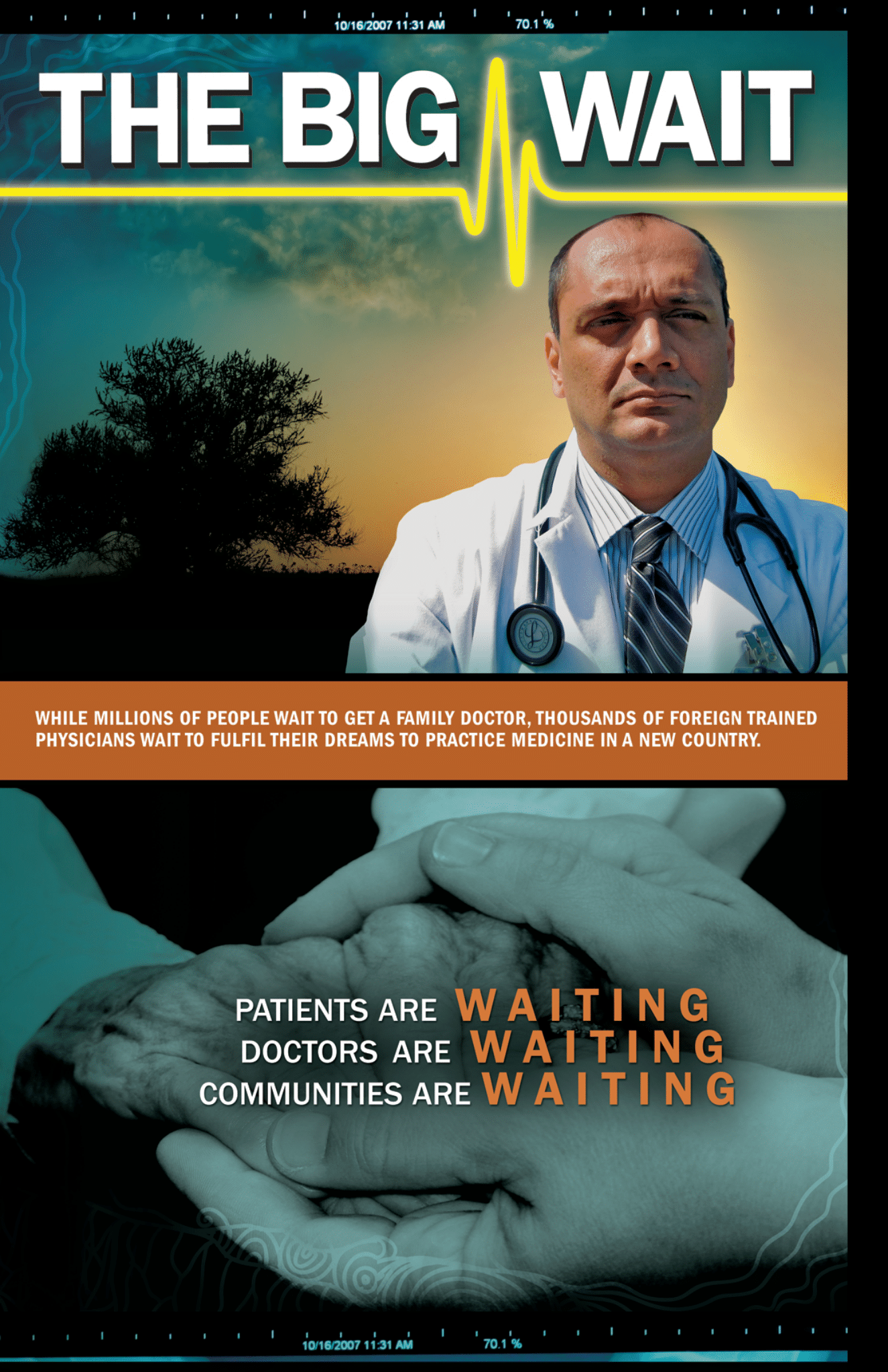 What is the human cost of being an international doctor? While doctors face unforeseen challenges trying to do what they are trained to do, small towns desperately search for doctors willing to practice in their communities. Parallel stories of three