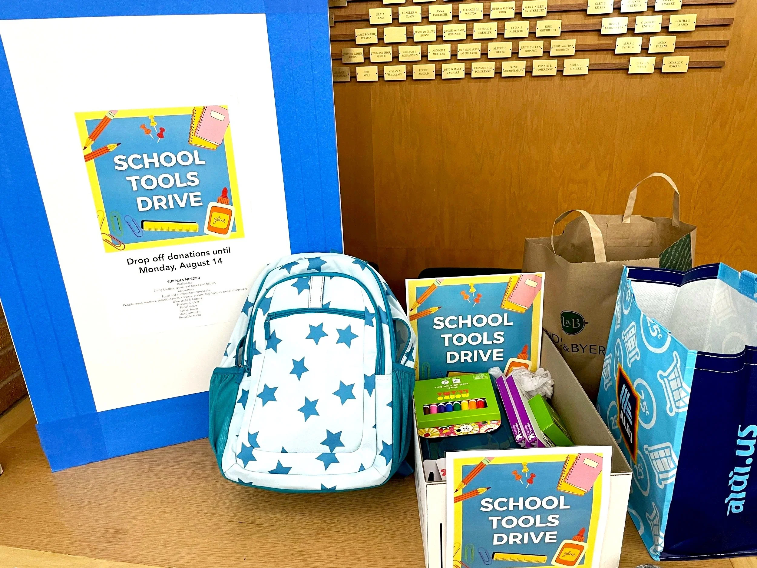 It’s School Tools Collection Time!