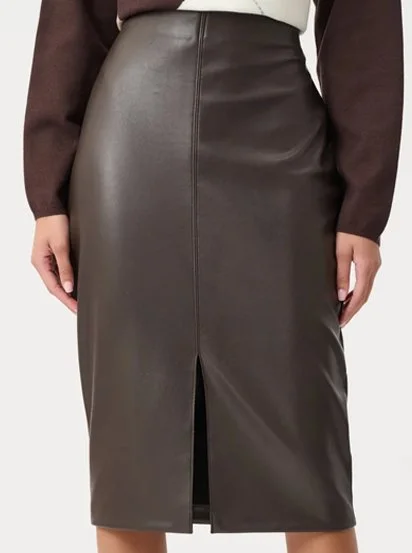 Joseph-Ribkoff-Pleather-Skirt-Mocha.jpg