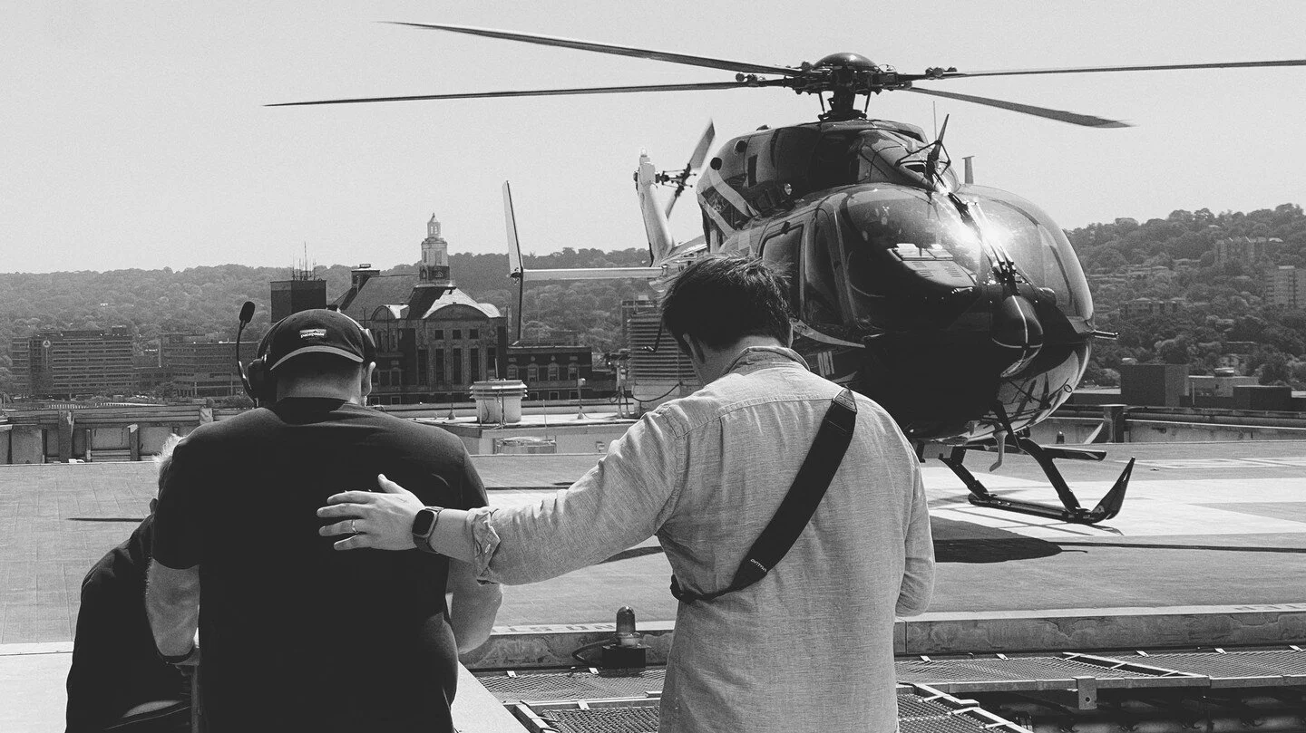 A handful of some recent BTS with @childrensofal. A shoot is always more fun when a helicopter is present.