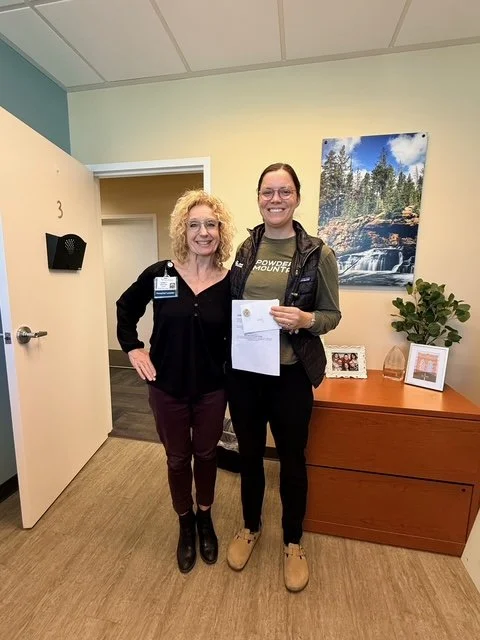 Rev. Nancy Cormack-Hughes celebrates St. Mark’s Hospital Trauma Director Ally Lamb