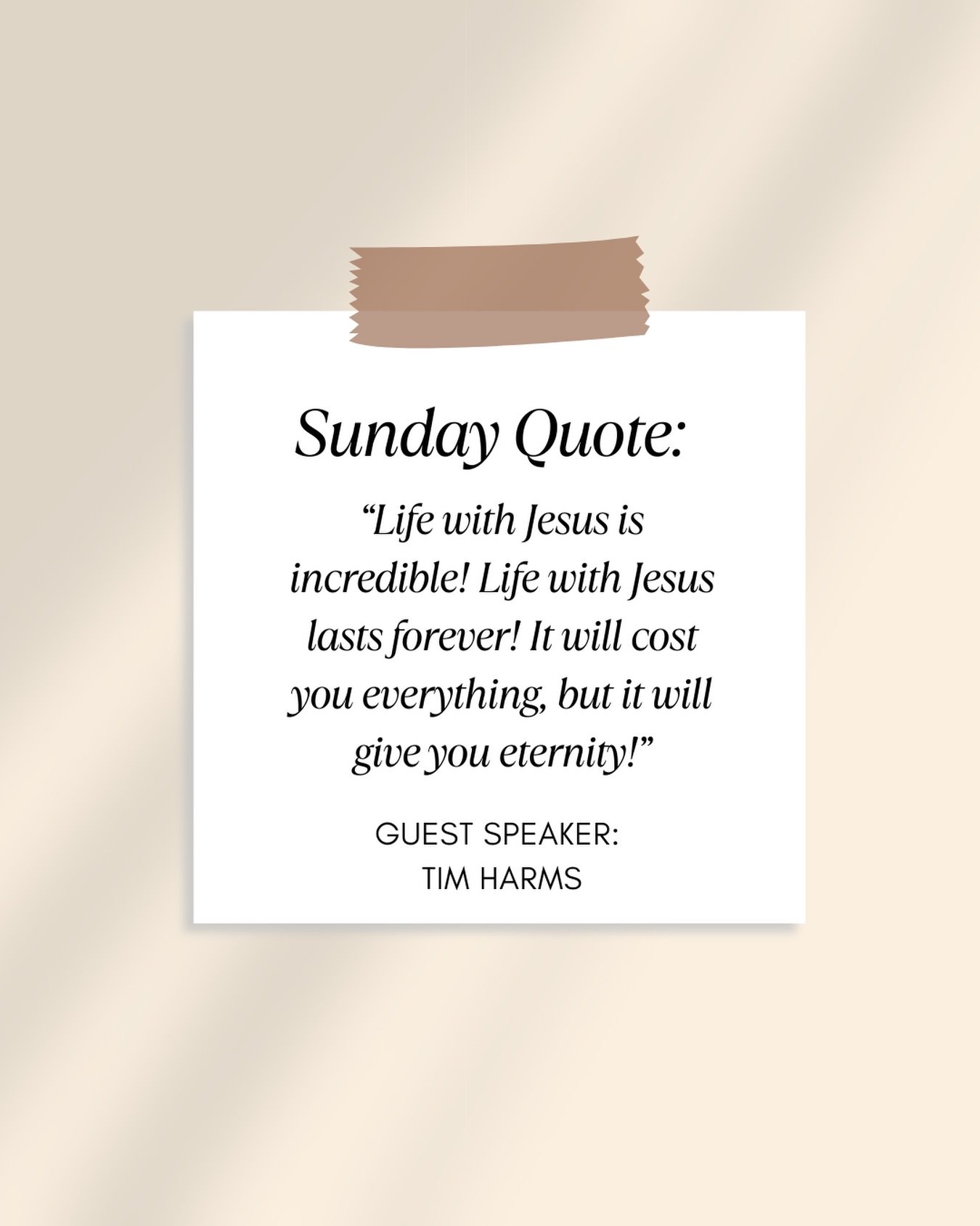 Yesterday, we had Tim Harms, and his family, from @sanctuarychurchsf in San Francisco come visit and preach an amazing message! If you didn&rsquo;t get the chance to listen, head over to our YouTube to hear it! You don&rsquo;t want to miss this one! 