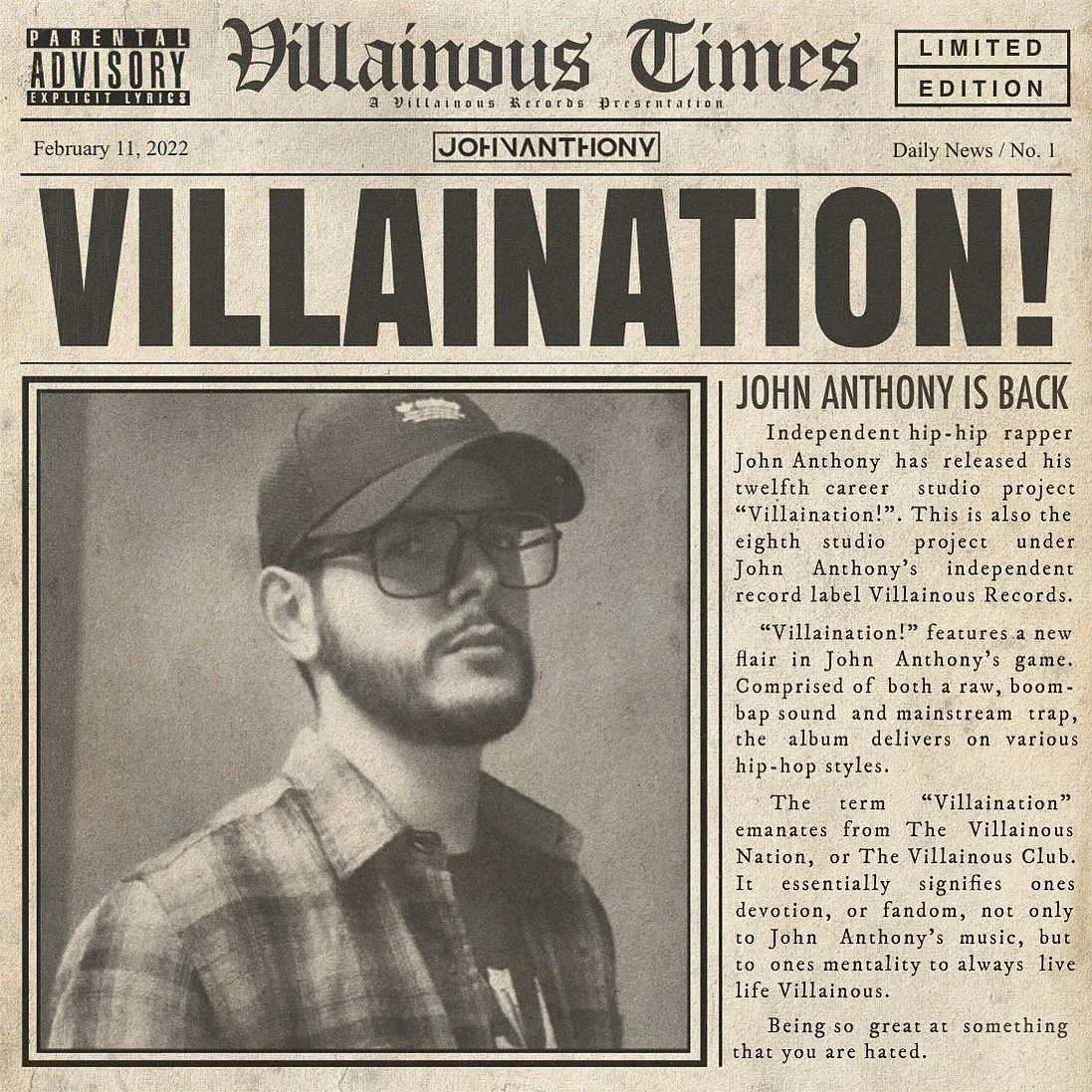 Official Cover + Tracklist for “Villaination!”.