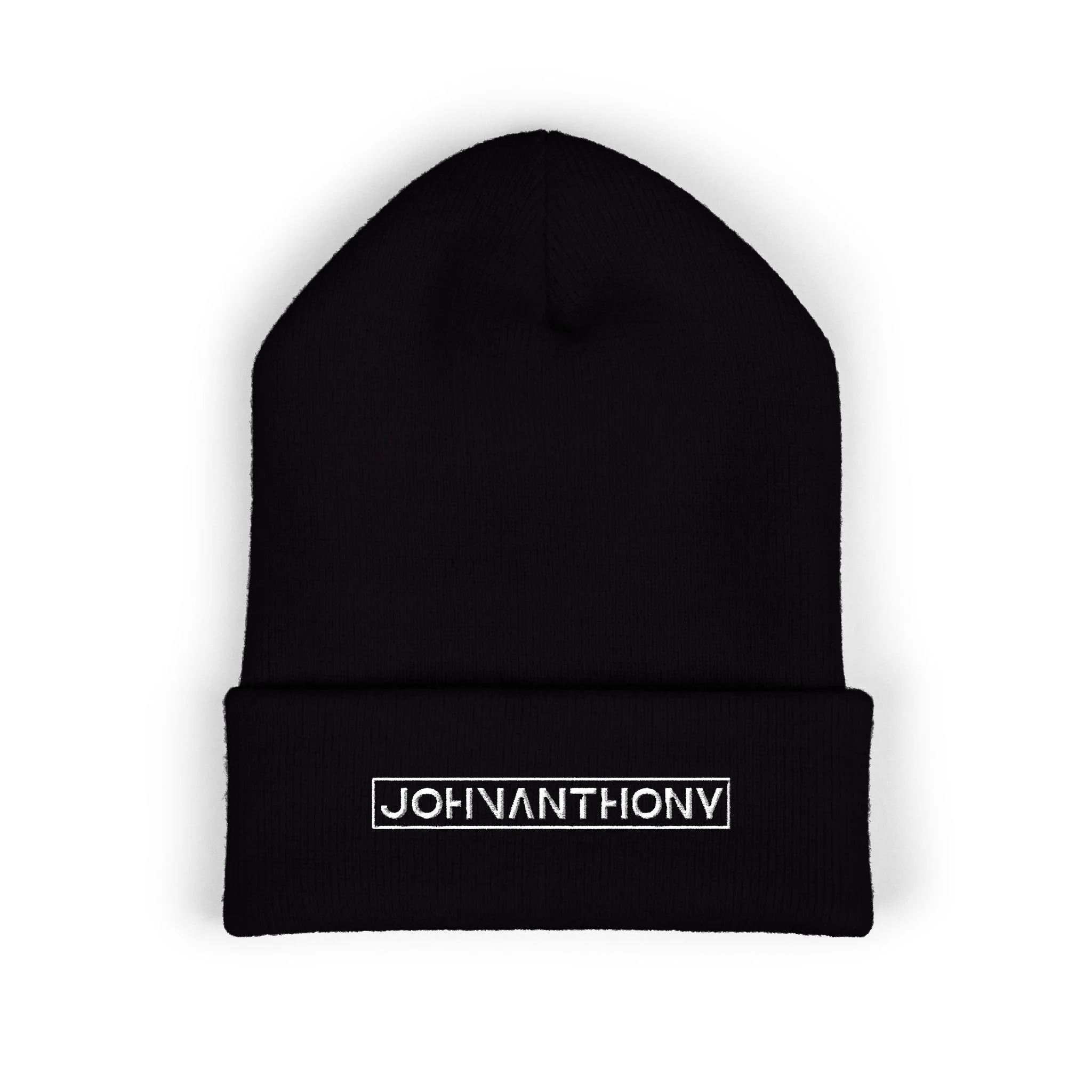 JOHN ANTHONY LOGO BEANIE - BLACK