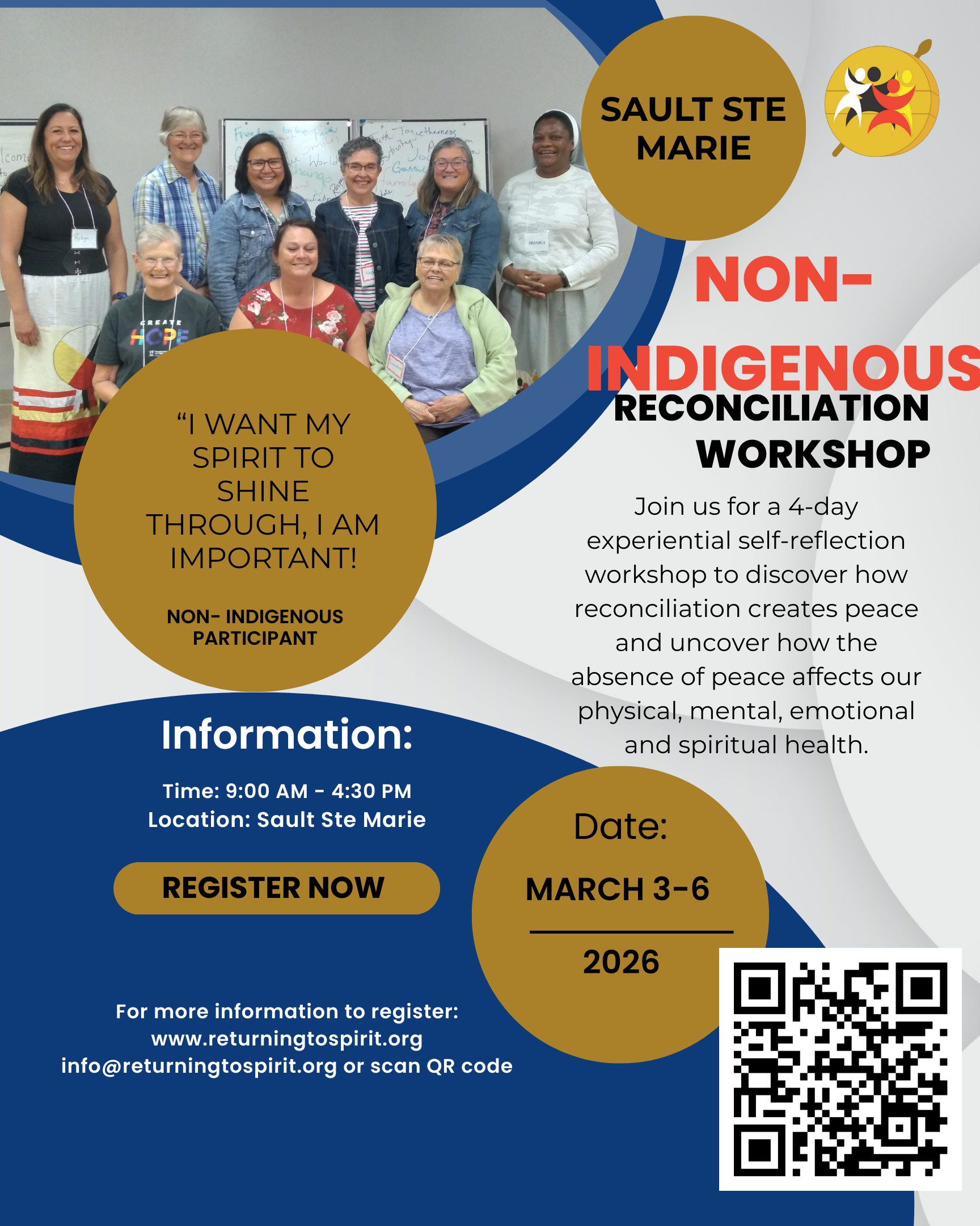 Sault Ste Marie NON-Indigenous 4-day Roots of Reconciliation