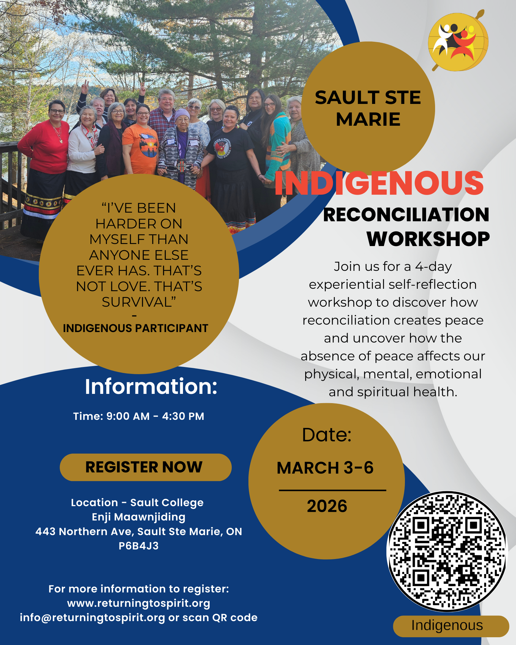 Sault Ste Marie Indigenous 4-day Roots of Reconciliation