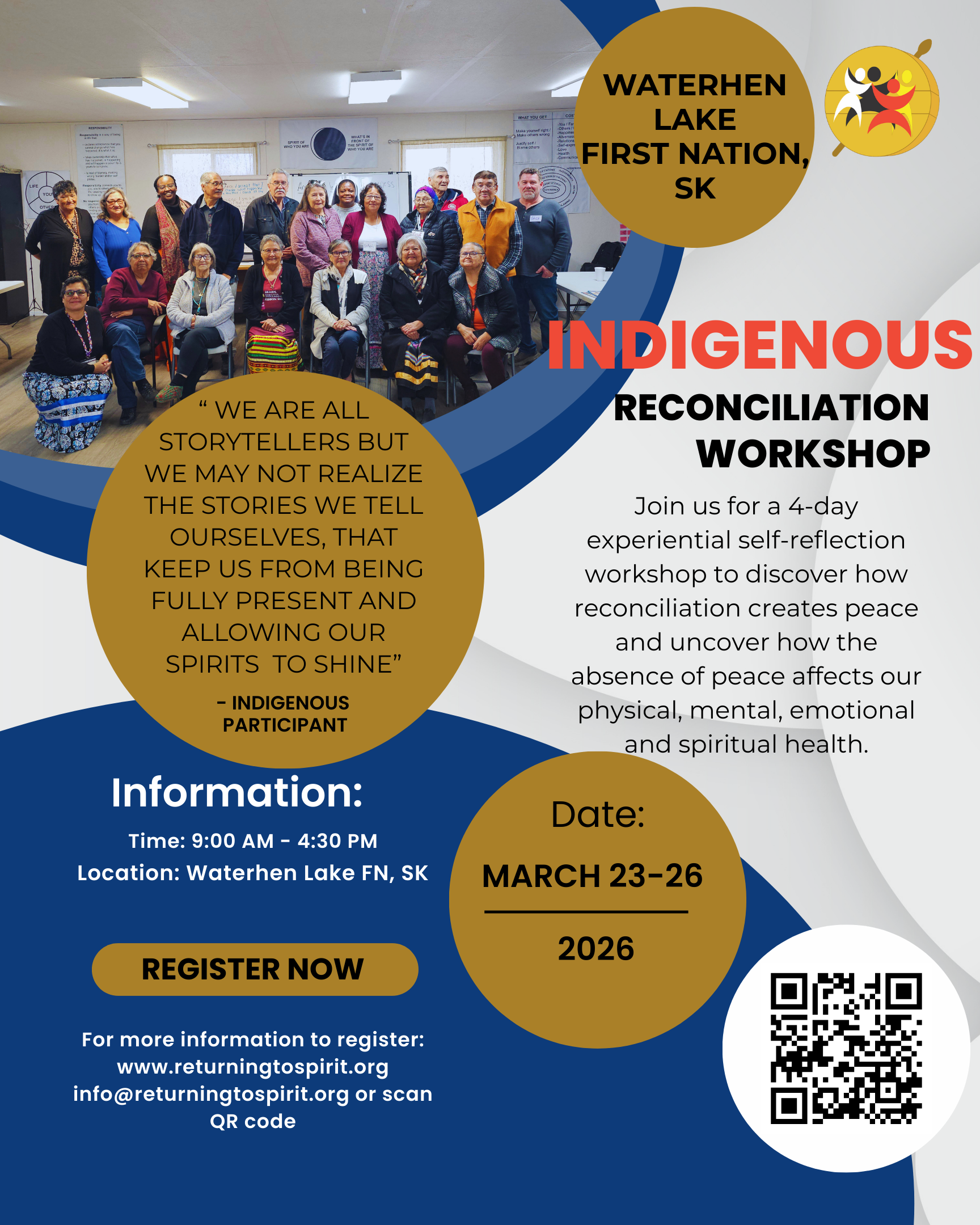 Waterhen FN Indigenous 4 Day Roots of Reconciliation workshop