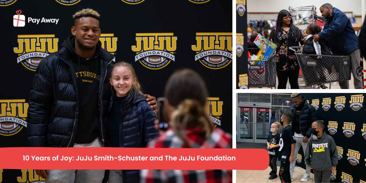 JuJu Smith-Schuster brightens the holidays for young children and their families with the help of Pay Away the Layaway