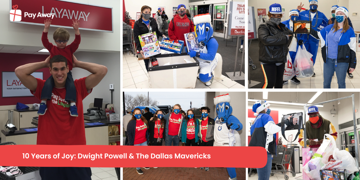 Dwight Powell and the Dallas Mavericks brightened the holiday season for young children when he surprised their families by paying-off their remaining layaway balances at local Burlington stores in Texas.
