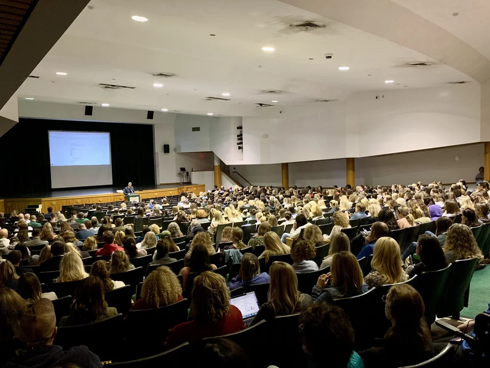 Derek Tranchina presenting to educators