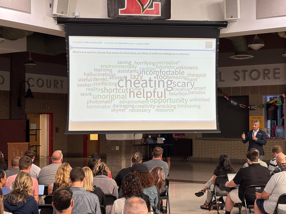 Derek Tranchina leading an AI workshop
