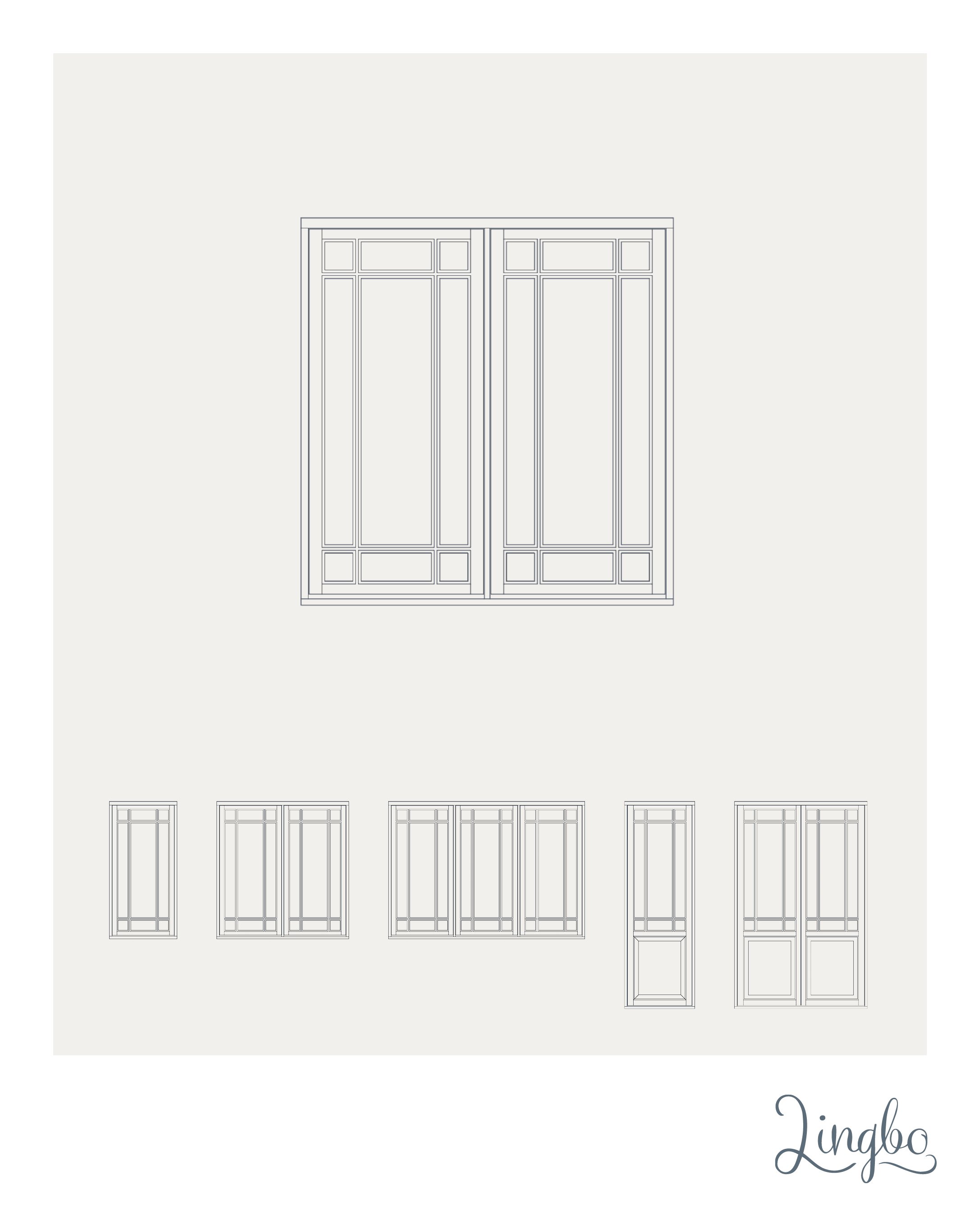 Visningsbild av spröjs i fönster och dörrar.