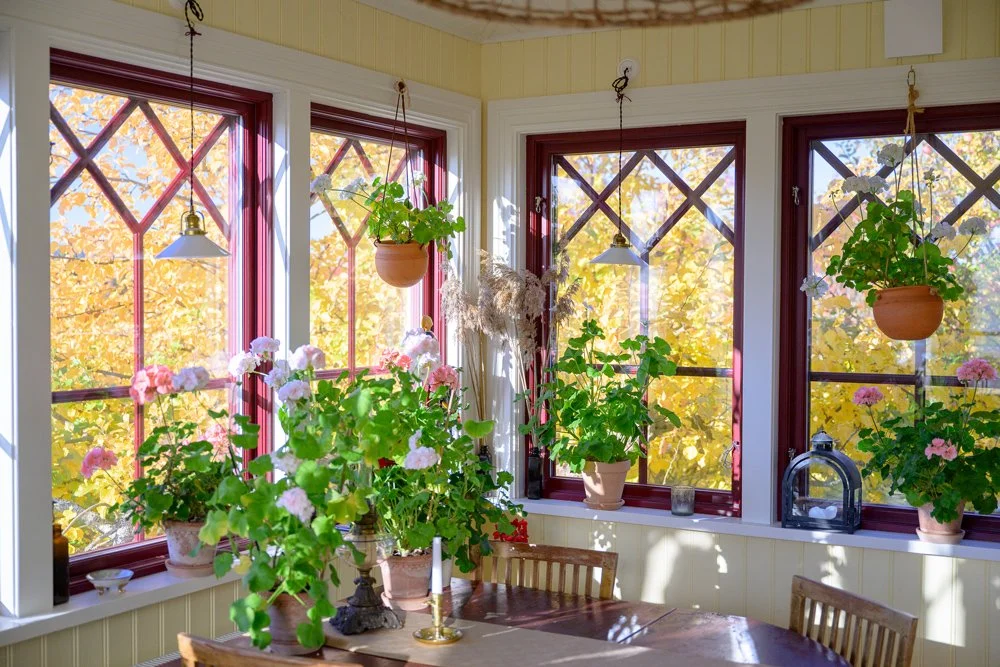 Punchverenada med spröjsade fönster.