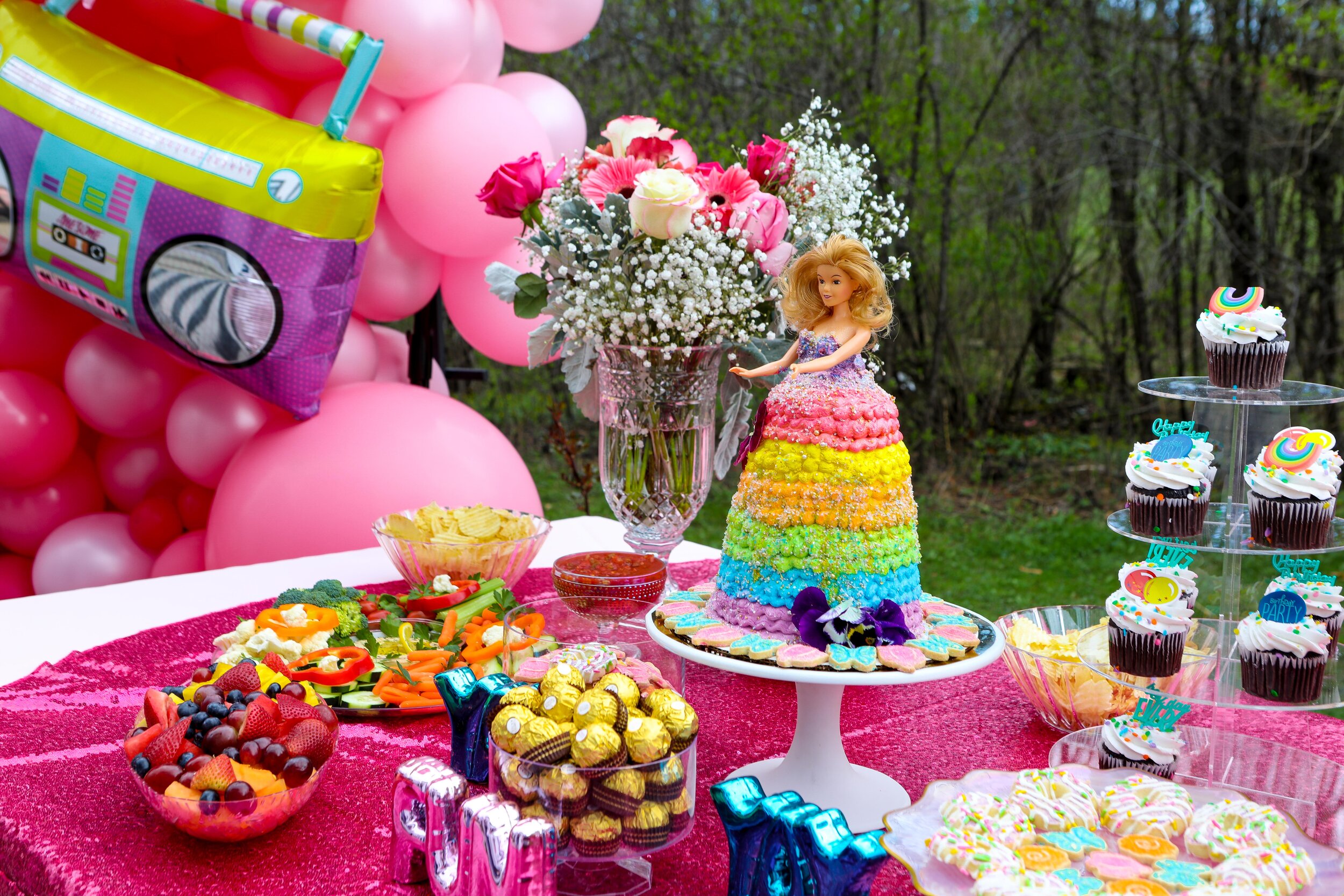 Barbie theme birthday decoration