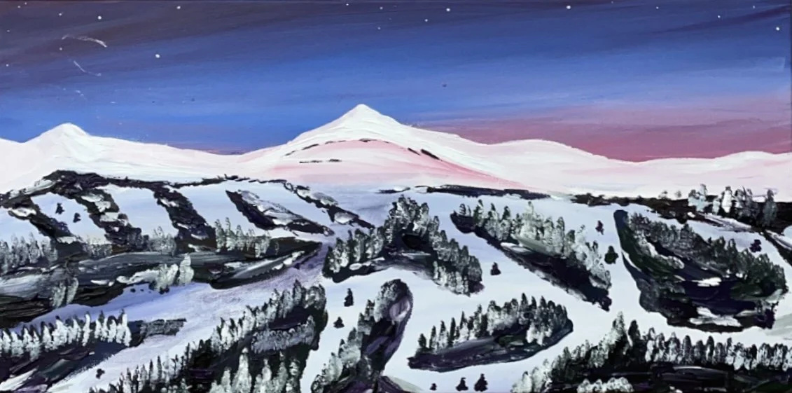 Breckenridge Ski Resort, Acrylic on Stretched Canvas, 12 x 24 inches, Held in Private Collection in Colorado. 