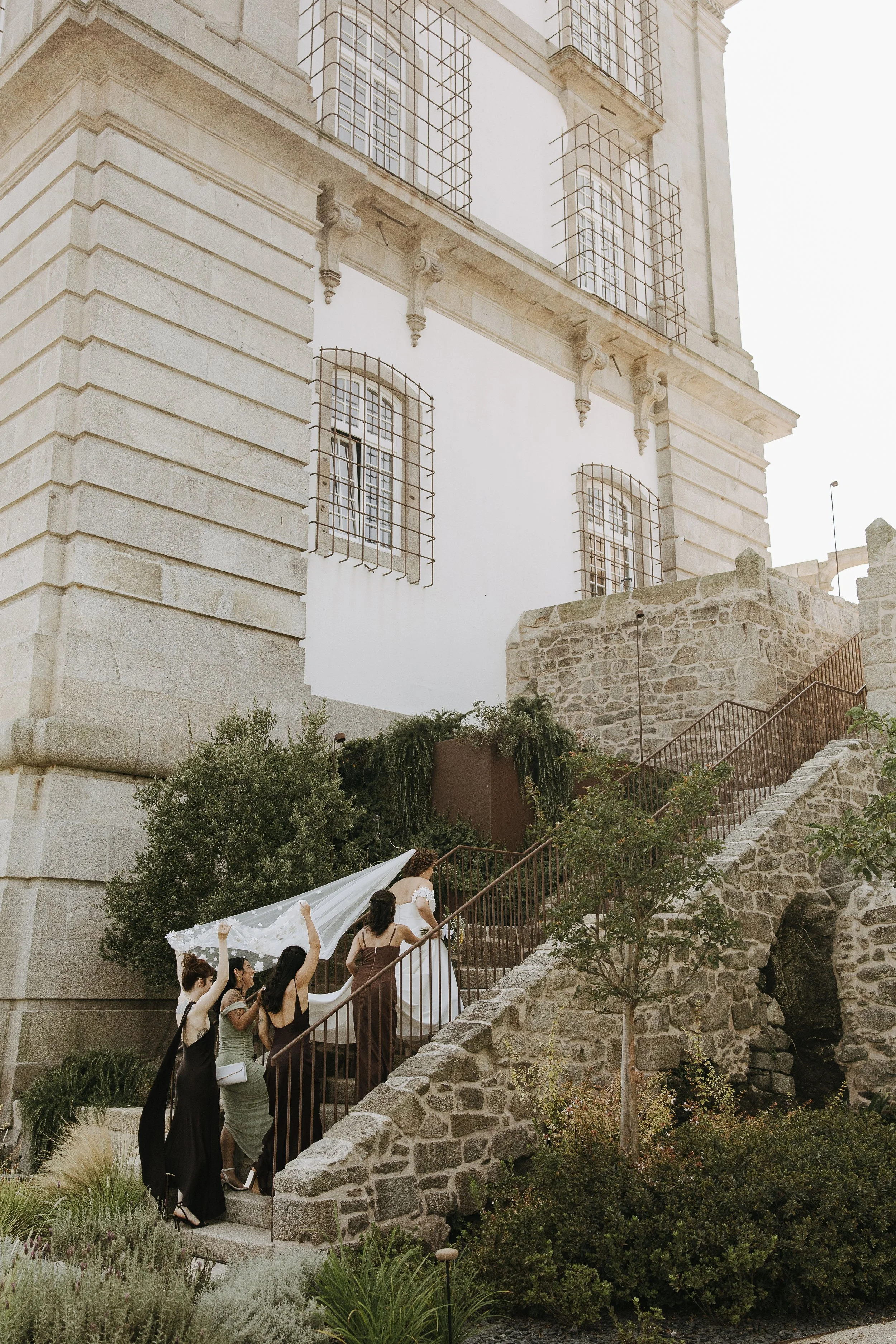  candid documentary wedding portraits during the morning preparations at the Lince Hotel, Northern Portugal 