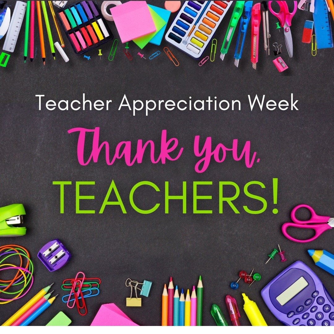 It's National Teacher Appreciation Week and we're sending out a BIG THANK YOU to our amazing teachers for educating, guiding, and inspiring our students every day. Your important work makes our communities better and our futures brighter. 👩🏼&zwj;🏫