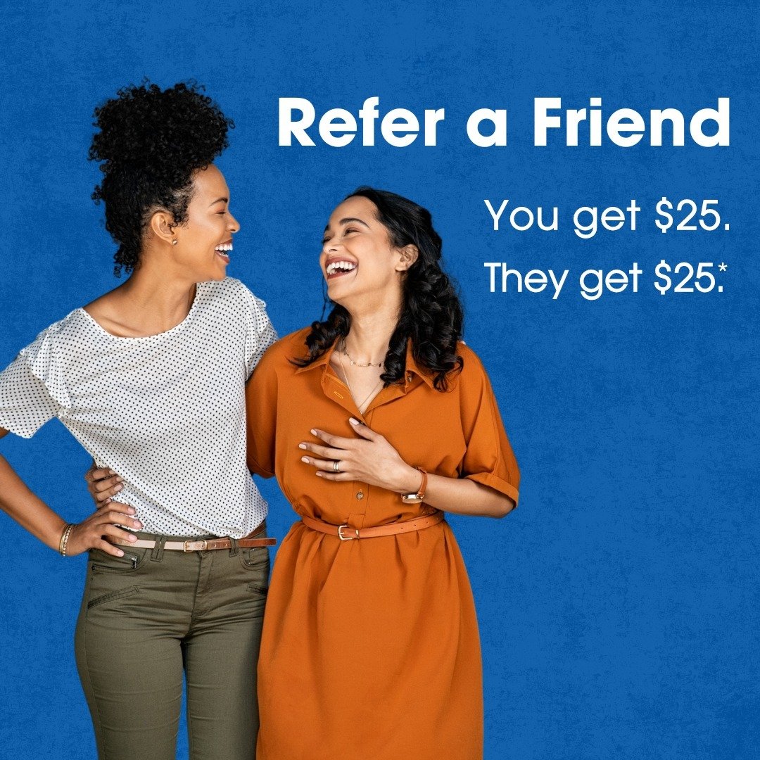 You get $25. They get $25.* 💵 When you refer a friend or family member to TruService, you'll both get $25, plus all the great benefits of credit union membership! To get started, you'll both need to complete our quick online Referral Form. 

To begi