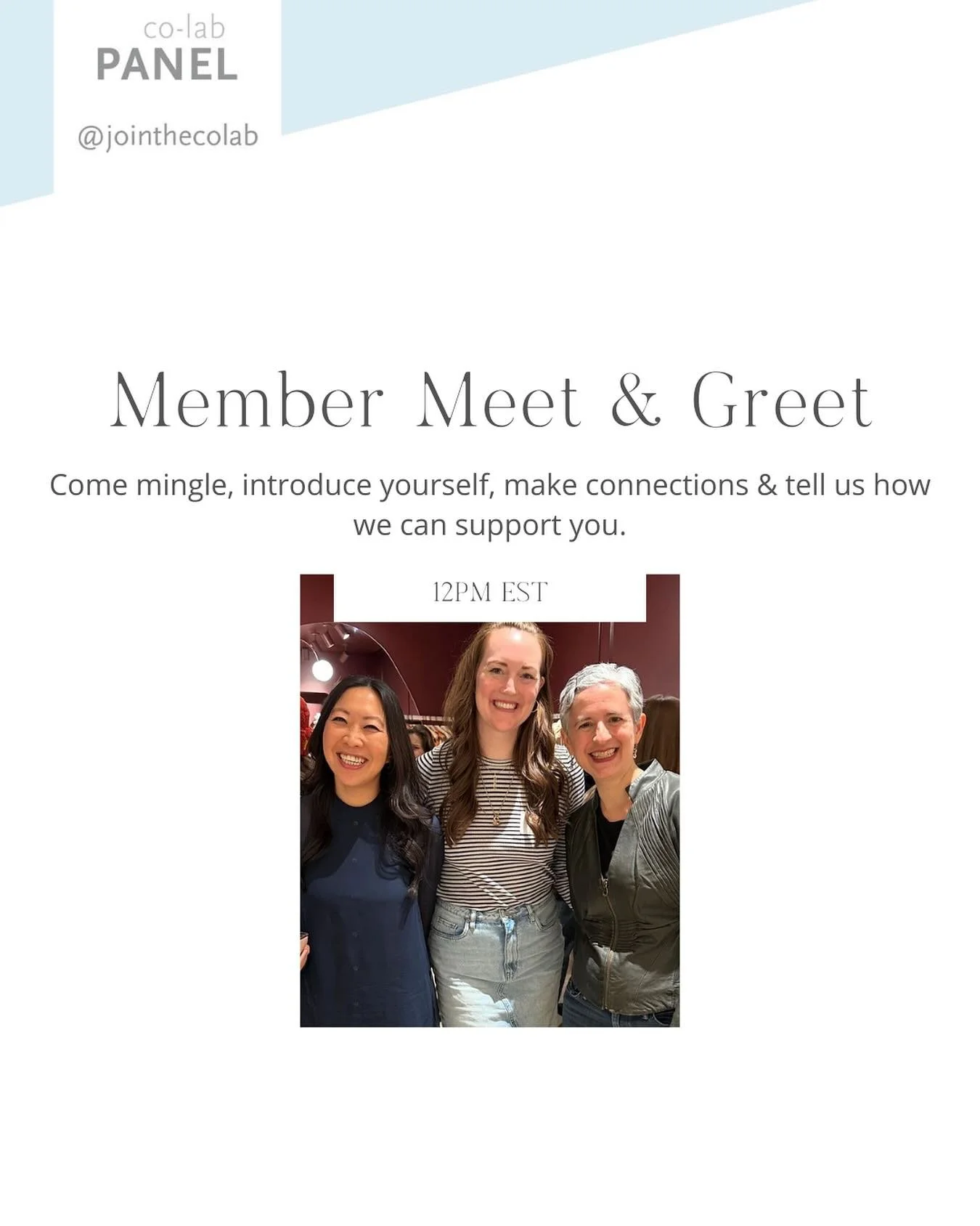 Join us Thursday to reconnect, network, share your pitch! See you there?