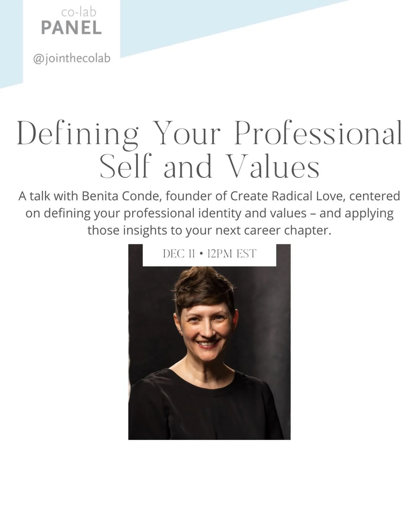 Tomorrow in the @jointhecolab virtual caf&eacute; with @benita_conde