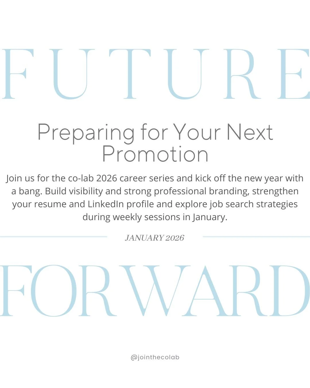 This month is going to be action packed as we kick off our future forward career series! See you there! We will record for @jointhecolab members unable to join live.