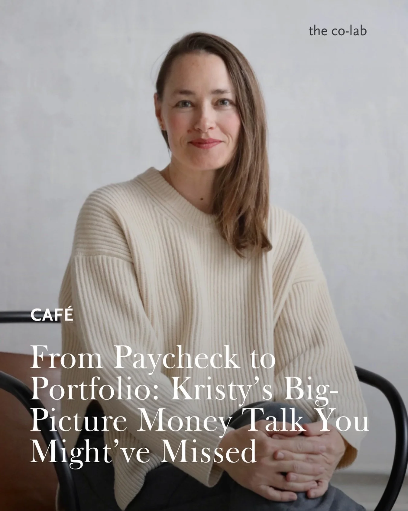 What happened in Co-Lab Caf&eacute; this week: Kristy Hurt on Work, Wealth and the Long Game This week our founder and longtime executive recruiter @kristyhurt zoomed out from &ldquo;how do I get the next job?&rdquo; and looked at the whole ecosystem