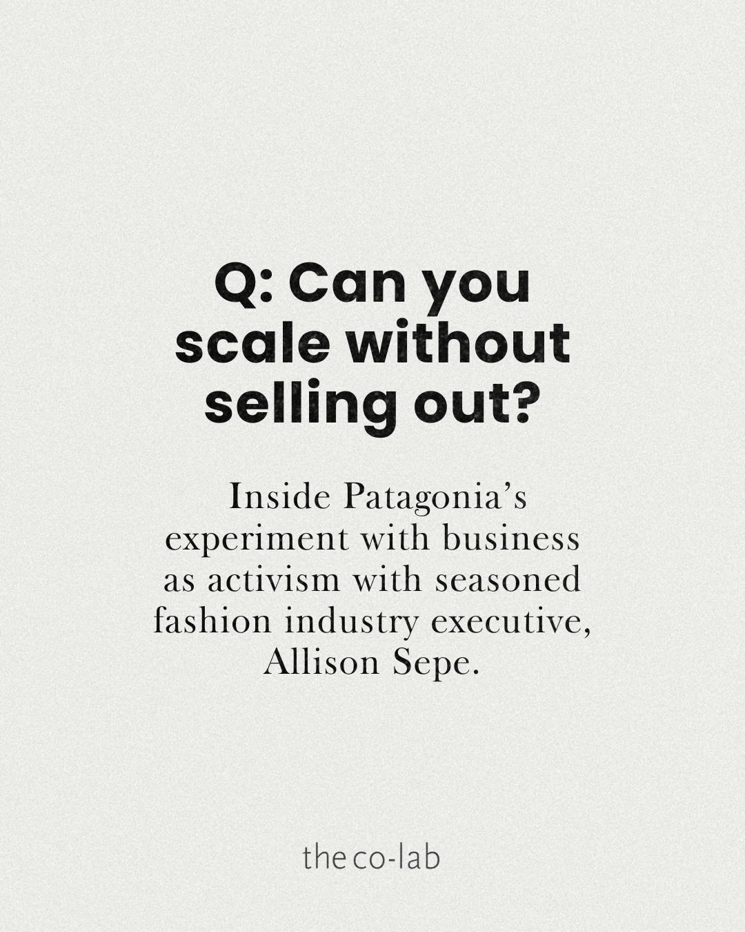 Join us for Book Club this week: Dirtbag Billionaire with @ataylorsepe 

Patagonia is the case study everyone cites for &ldquo;doing well by doing good,&rdquo; but Dirtbag Billionaire gets into the messy middle &ndash; what it actually looks like to 