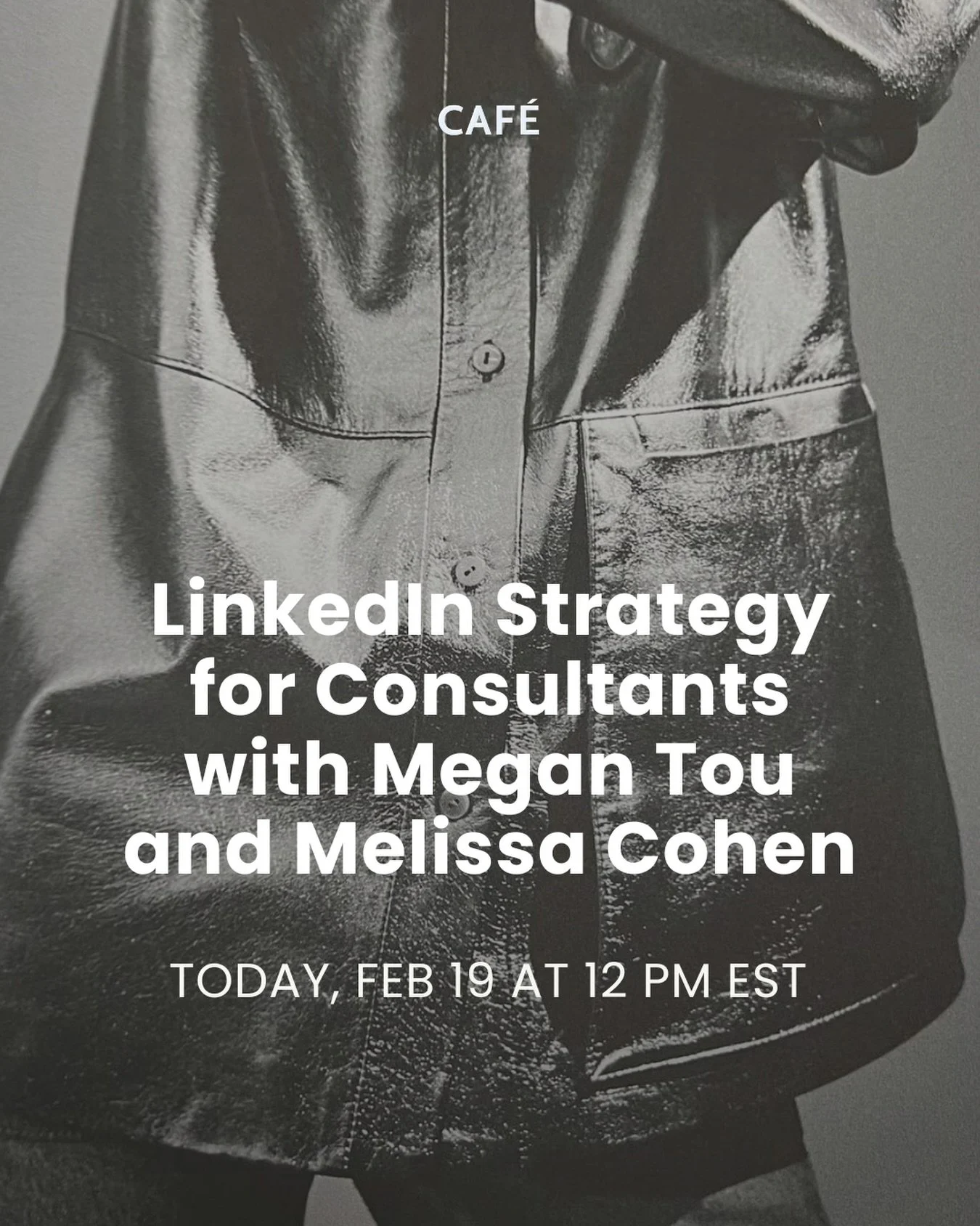 TODAY in the co-lab caf&eacute;: Most consultants underuse the most powerful growth tool they already have: LinkedIn.

Join us for Caf&eacute; co-lab: LinkedIn Strategy for Consultants 🗓 Thursday, February 19 | 12&ndash;1 PM ET

Co-lab member Megan 