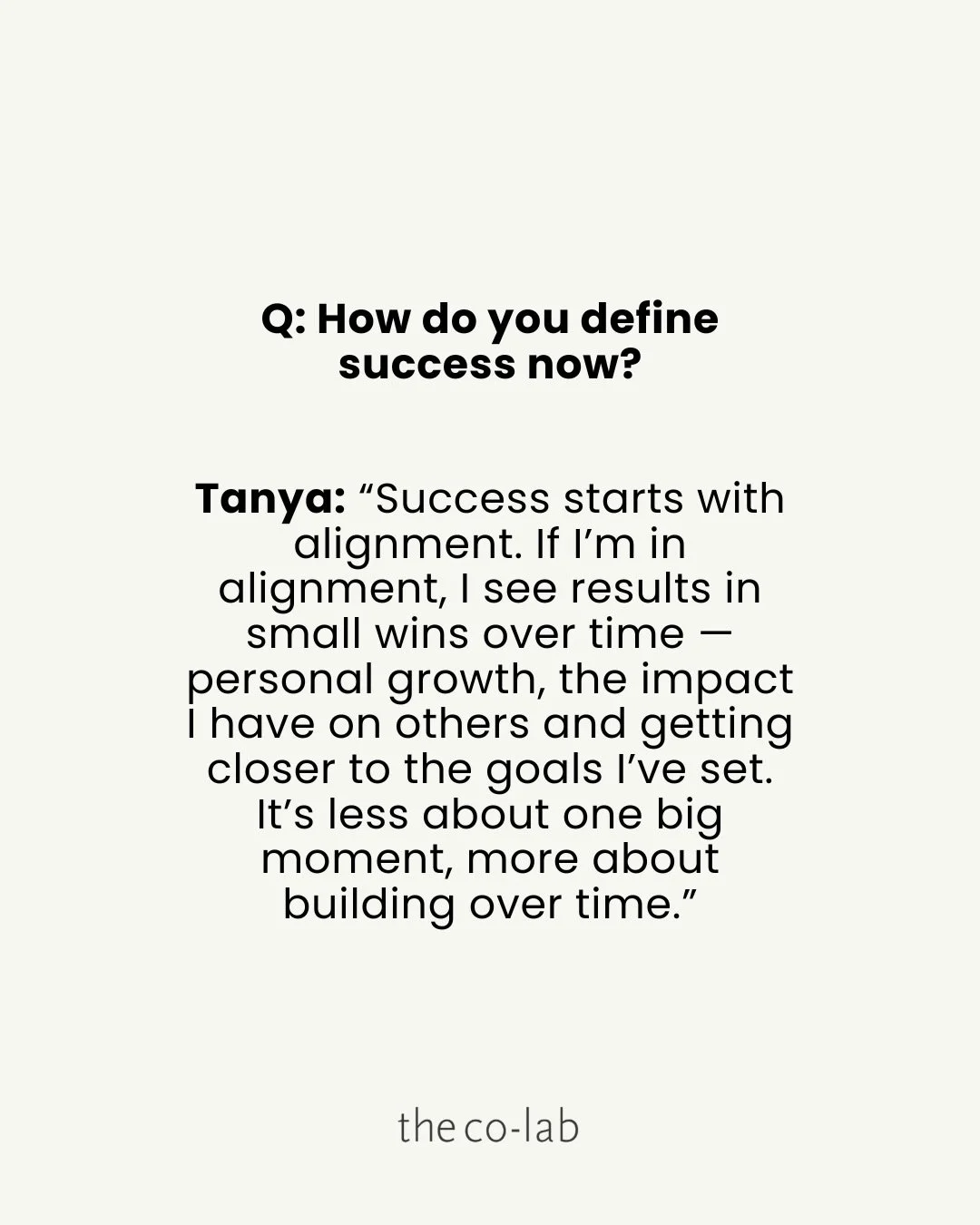 What does success look like when you stop chasing overnight wins and start paying attention to alignment?

This week&rsquo;s co-lab Member Spotlight features Tanya Windman &ndash; community strategist, founder of joi in NYC and advisor to women navig